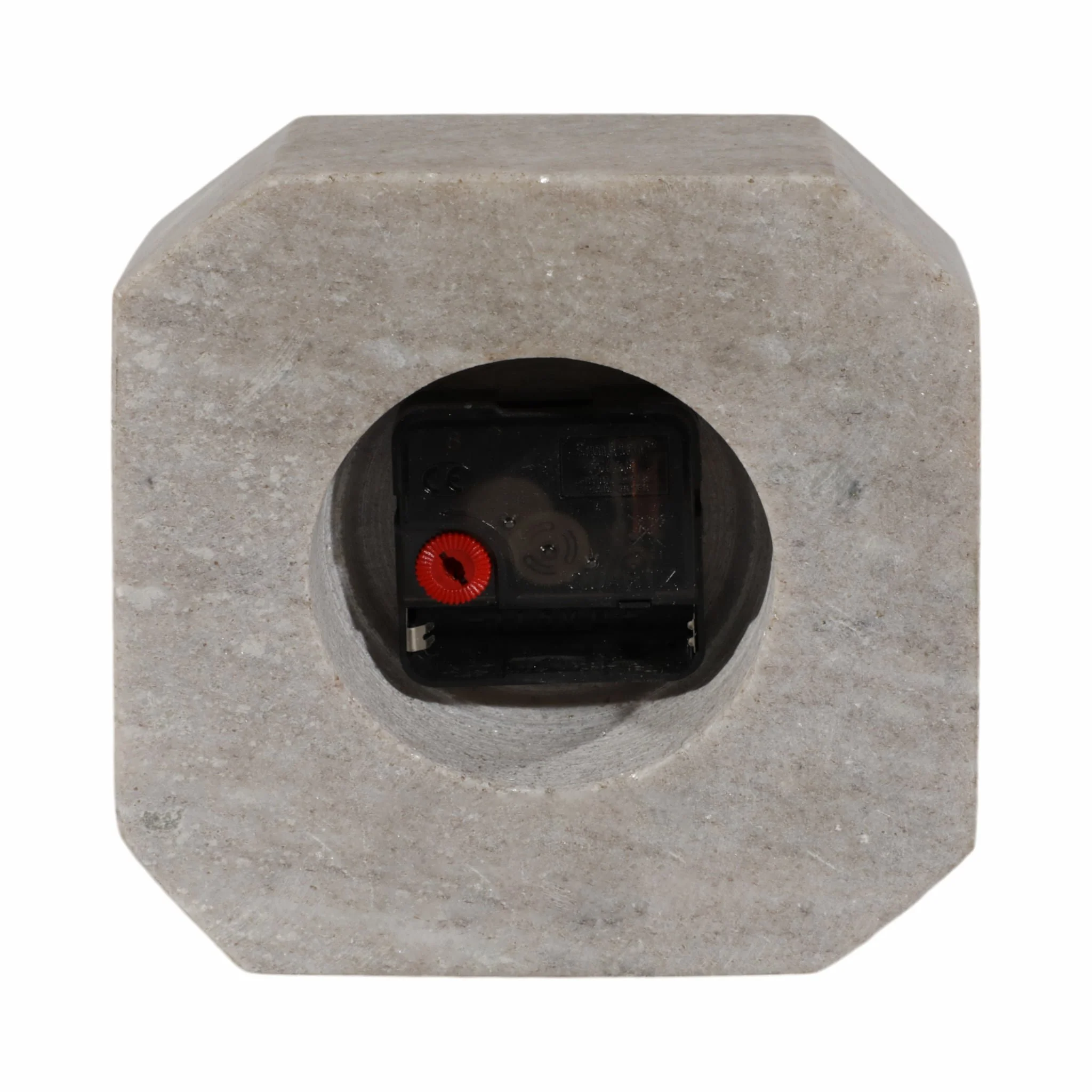 6" Marble Octagon Clock, Bwn/gld - Image 4