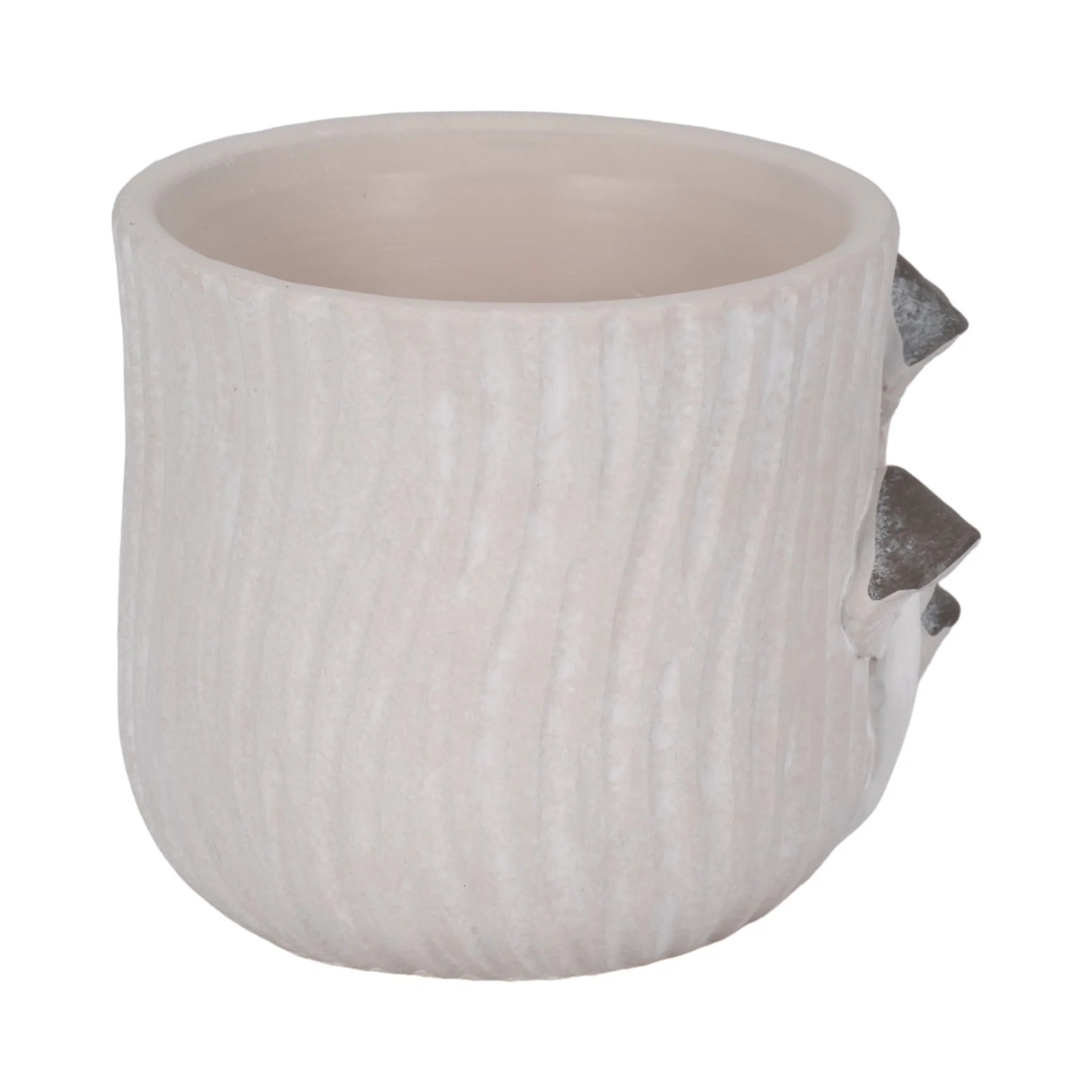 6" Mushroom Applique Planter, Grey - Image 3