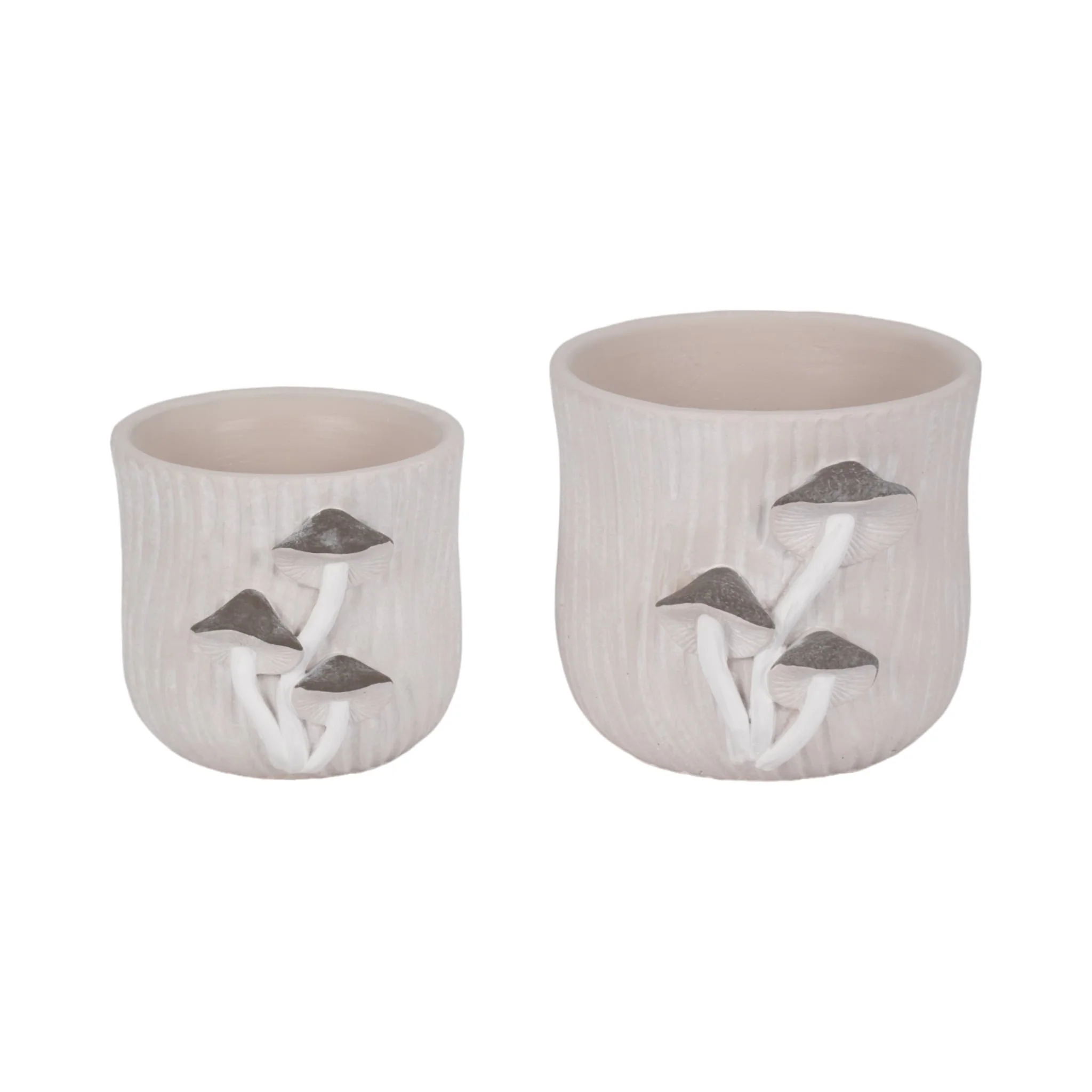 6" Mushroom Applique Planter, Grey - Image 7