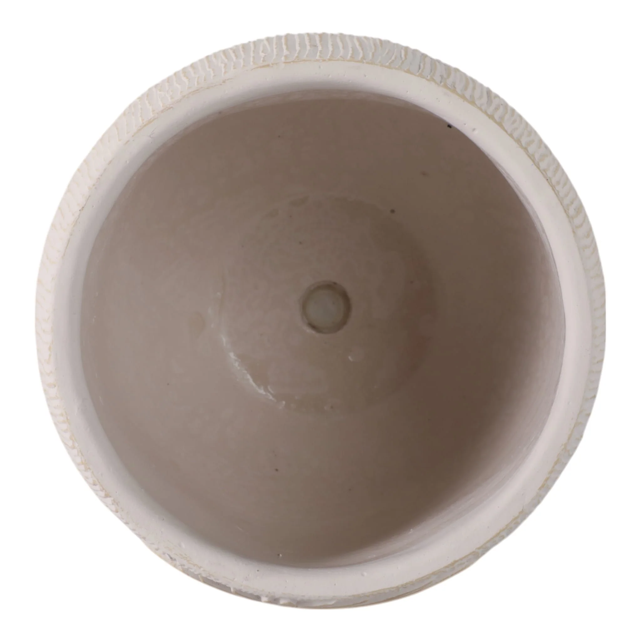 6" Pampas On Rounded Planter, Ivory - Image 6