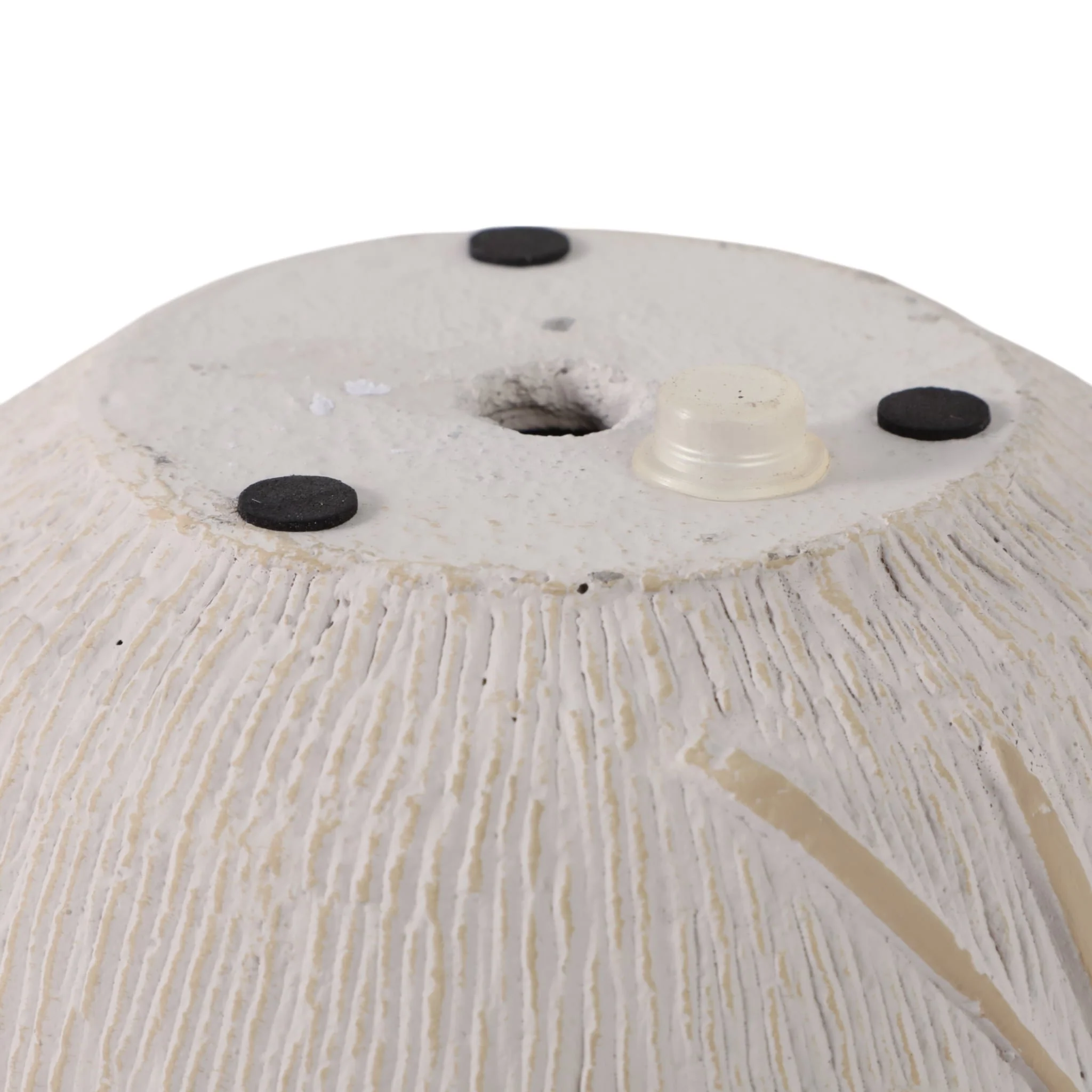 6" Pampas On Rounded Planter, Ivory - Image 8