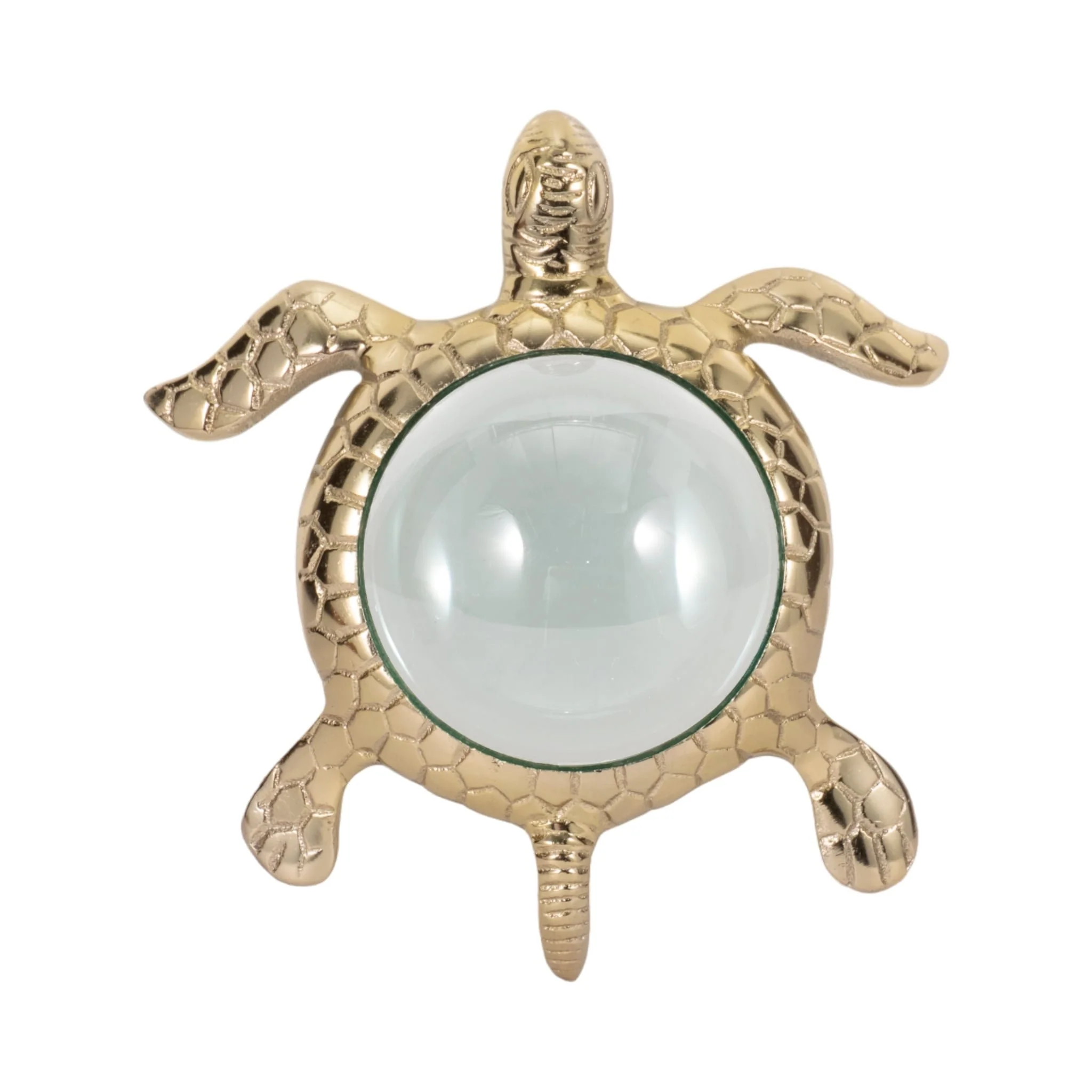 6" Sea Turtle Magnifying Glass, Gold - Image 2