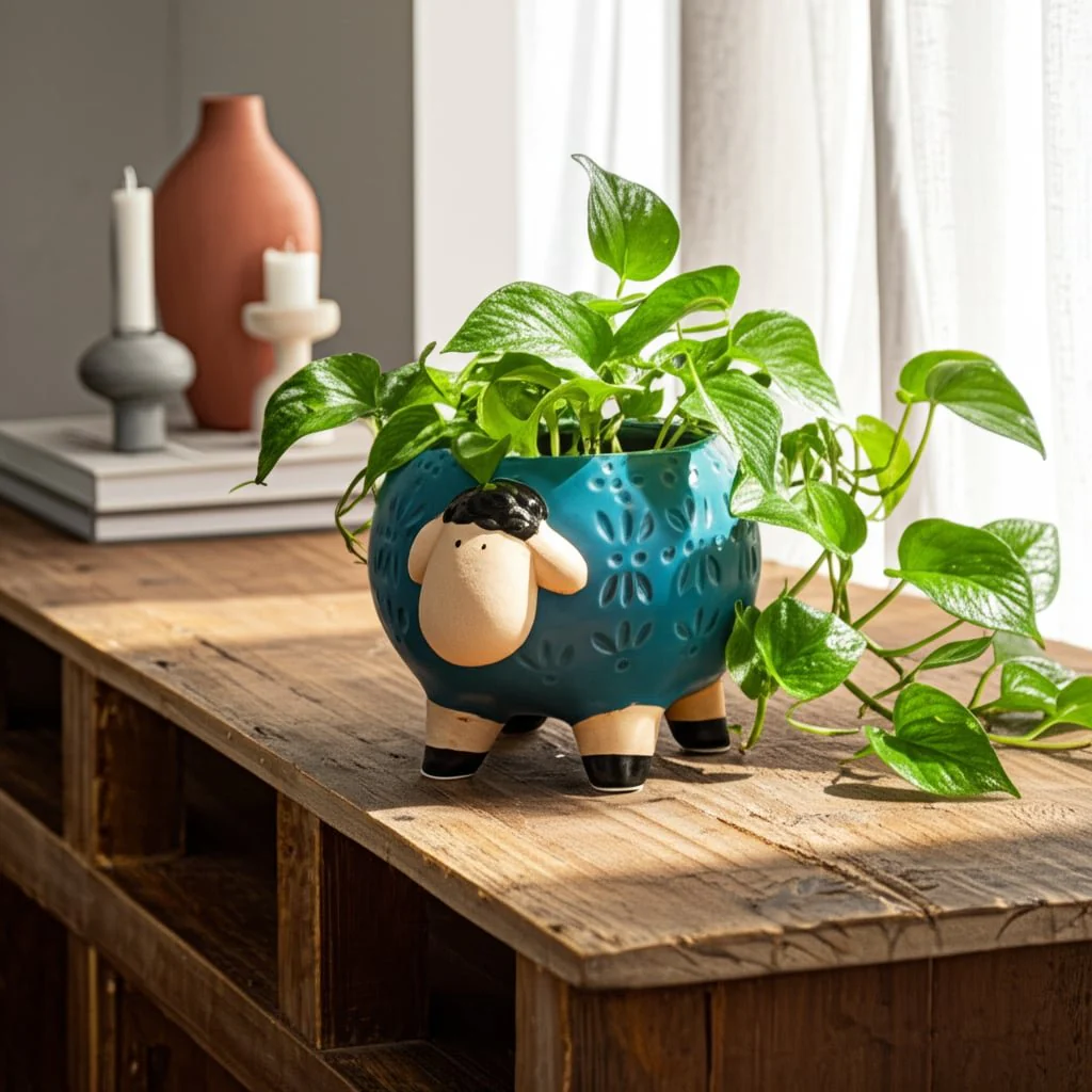 6" Sheep Planter, Blue - Image 11