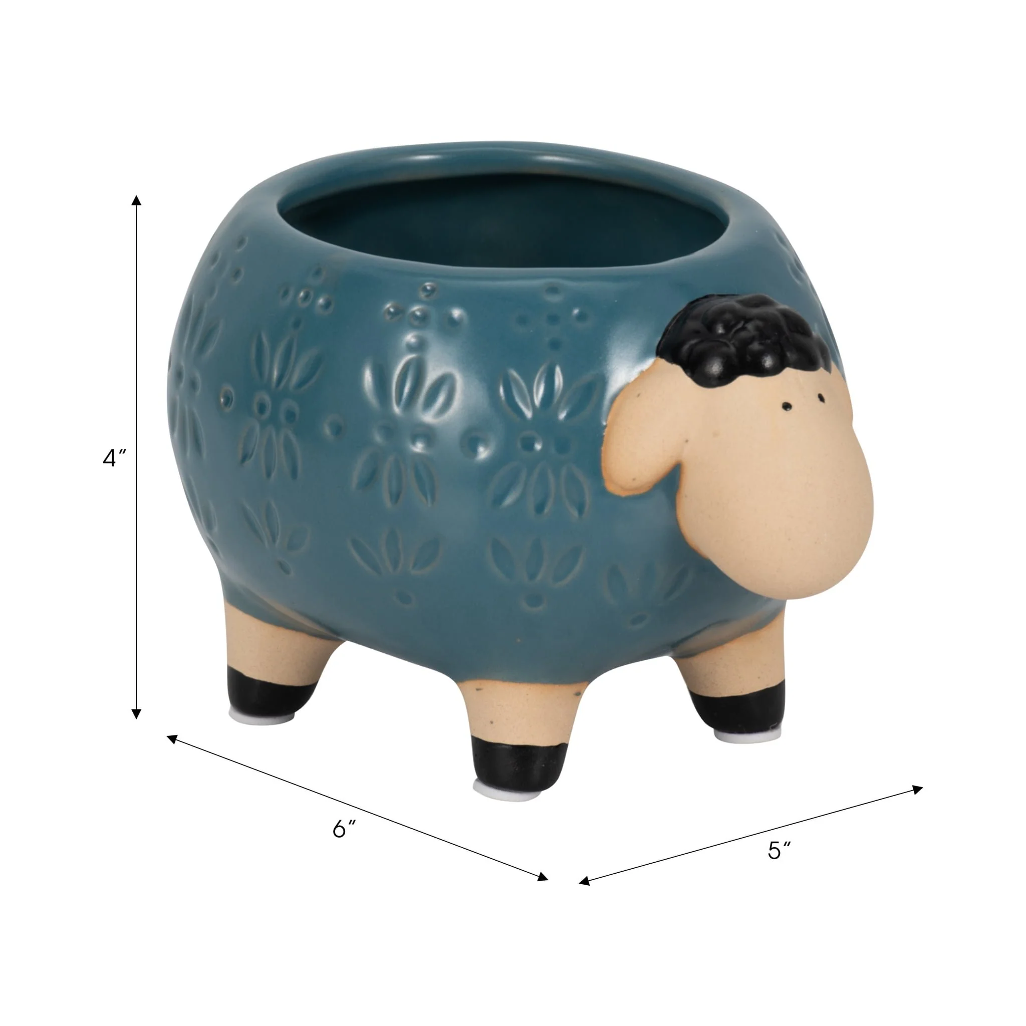 6" Sheep Planter, Blue - Image 9