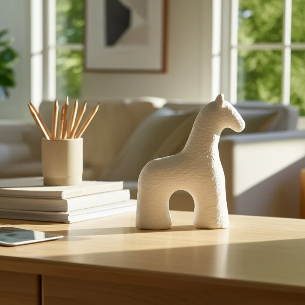 6" Textured Horse, White - Image 11