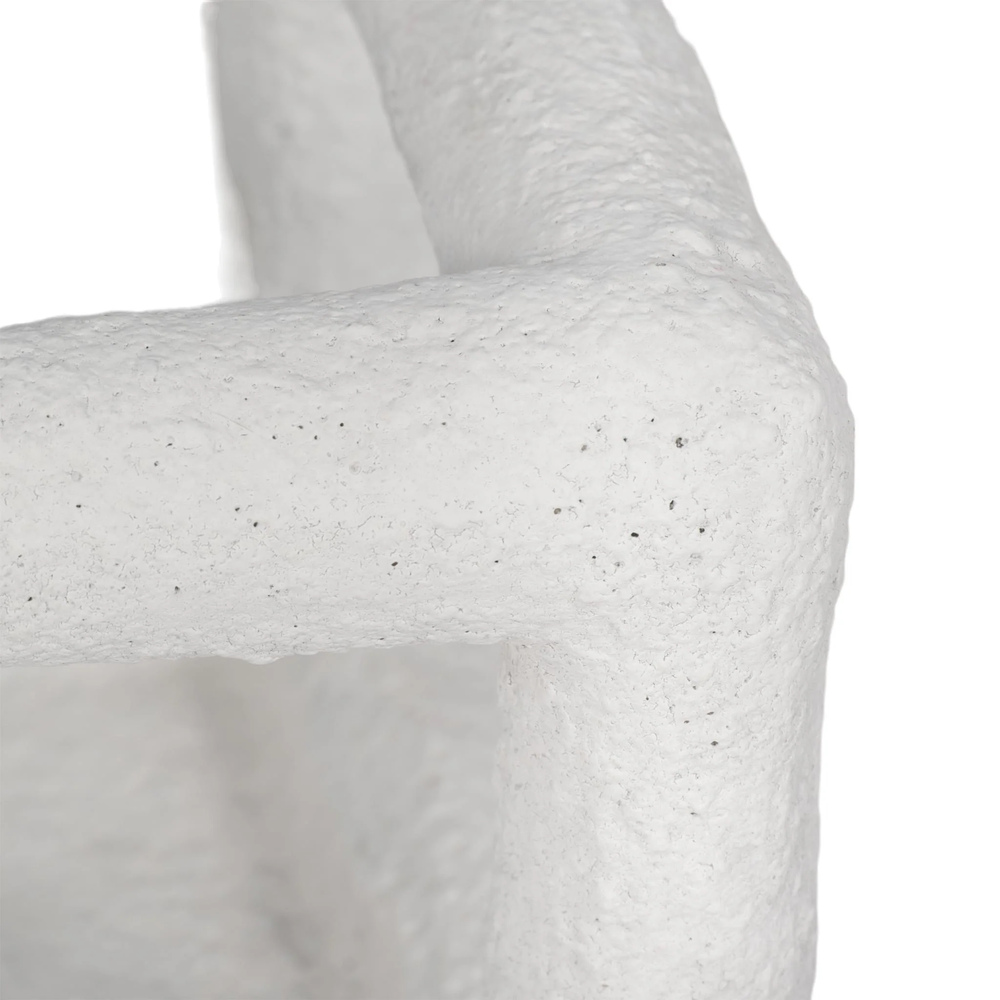 6" Textured Open Square Object, White - Image 4