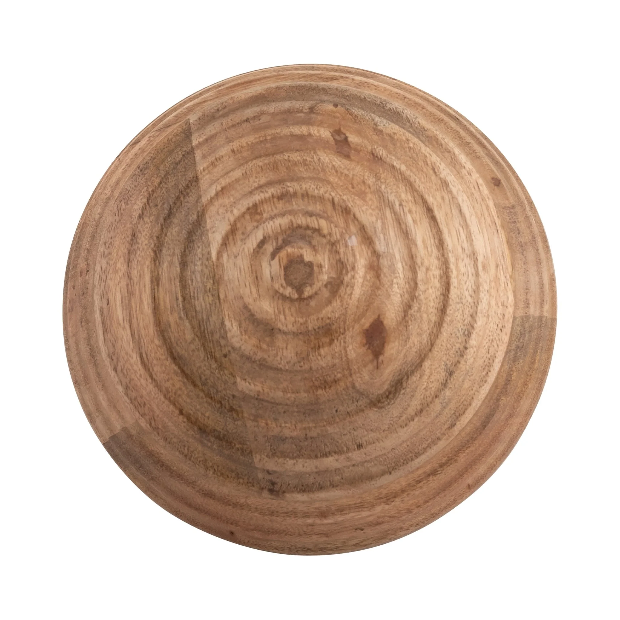 6" Wooden Orb W/ Ridges, Natural - Image 3