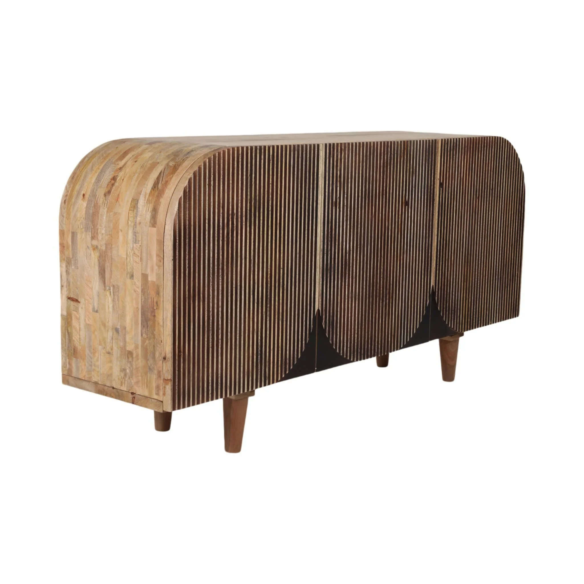60" Curved Ridges Sideboard, Brown/natural - Image 2
