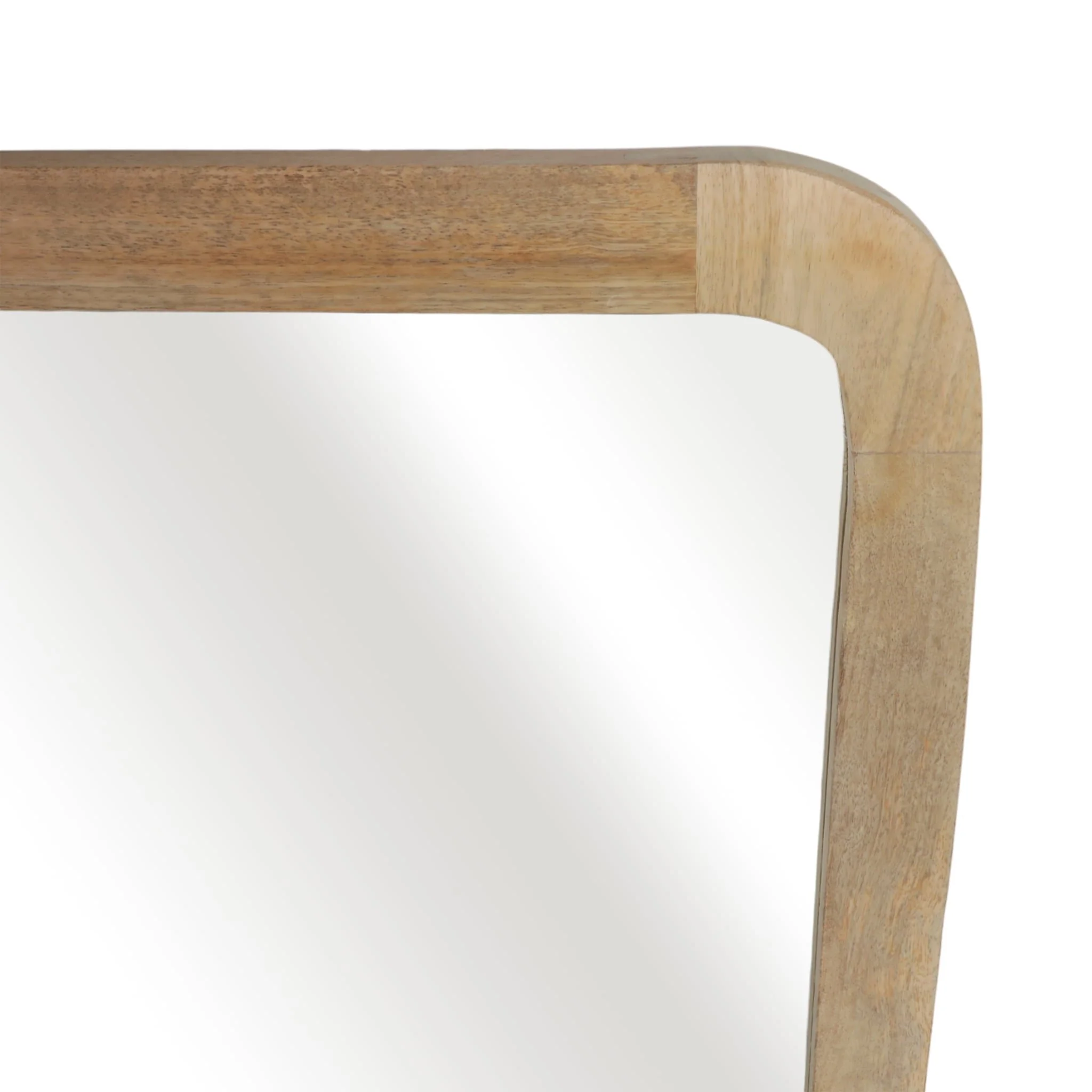 60x28 Leaner Footed Mirror, Natural - Image 5