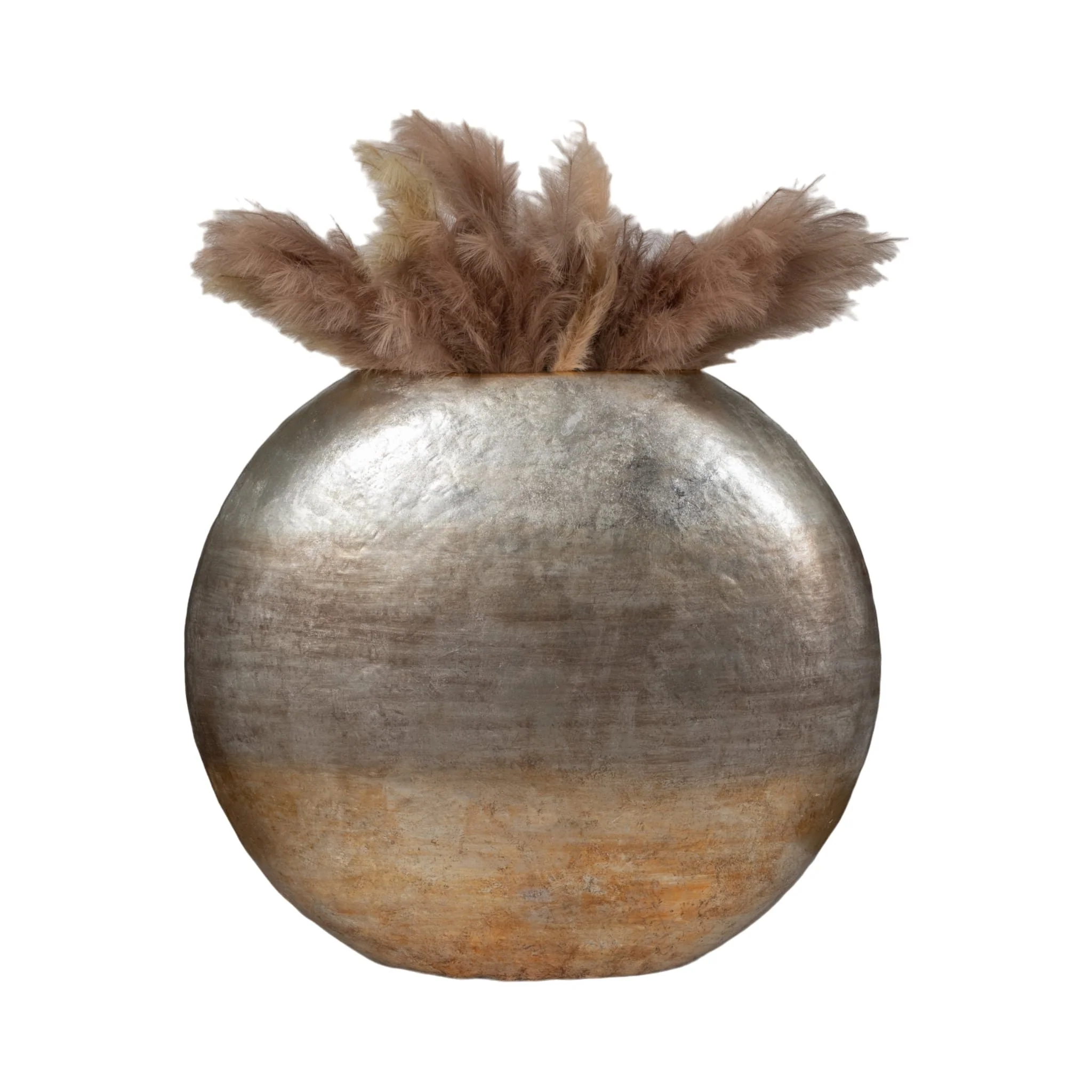 63" Oversized Round Metallic Ombre Vase, Multi - Image 2