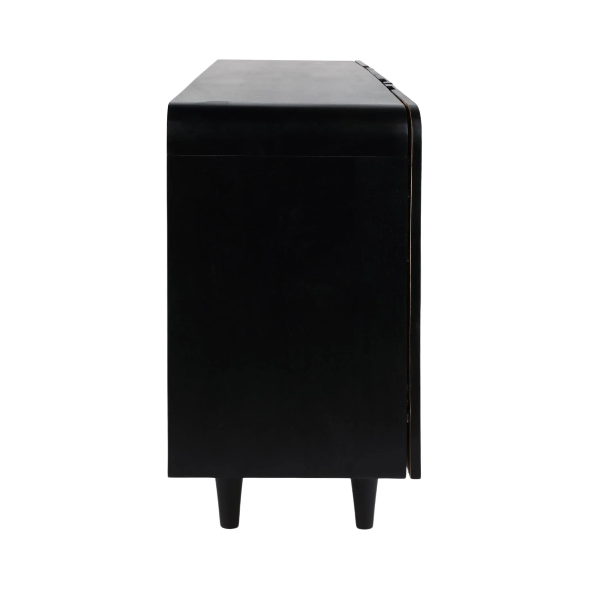 63x30" Large Circles 3-door Cabinet, Black - Image 3