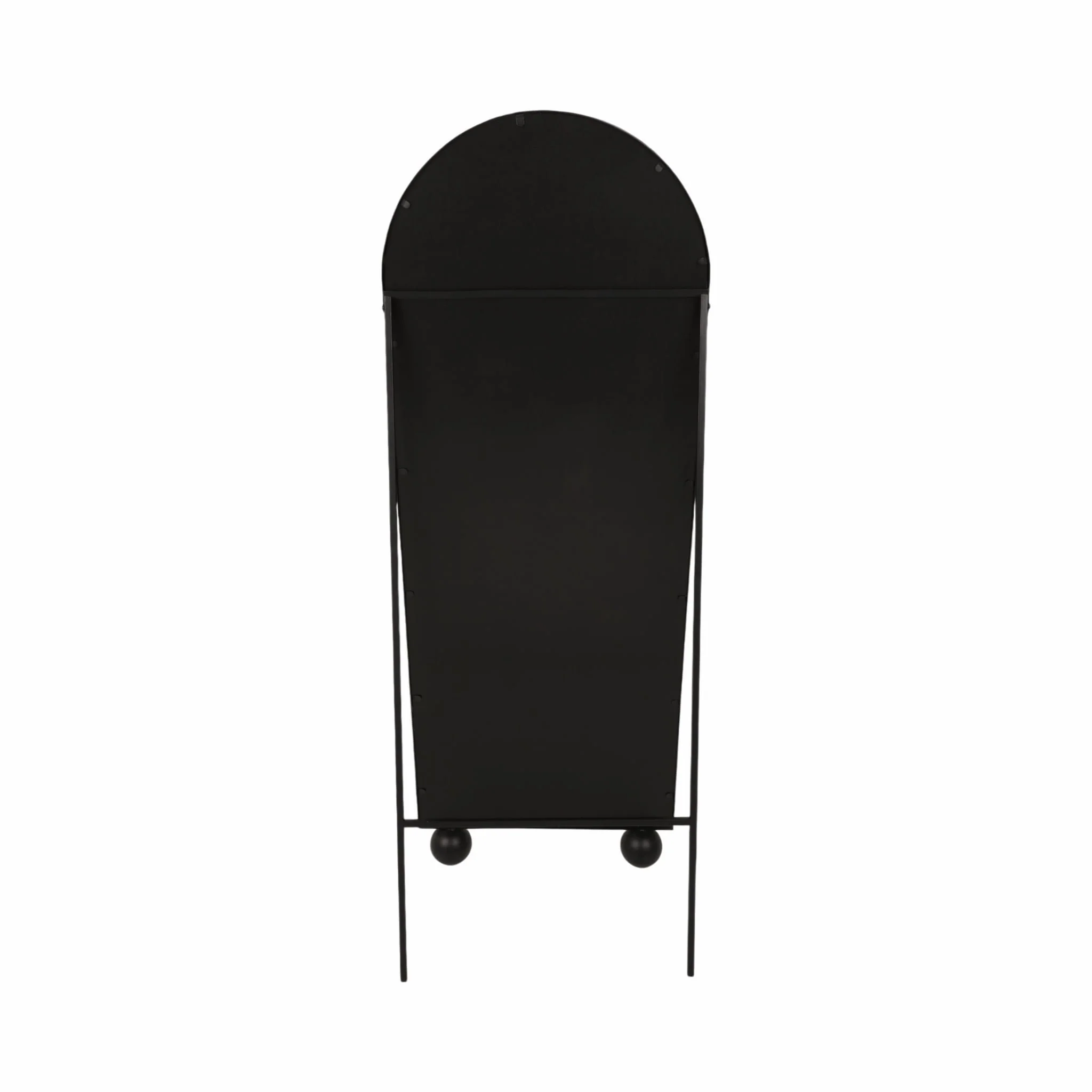 66" Mirror On Stand With Ball Feet, Black - Image 6