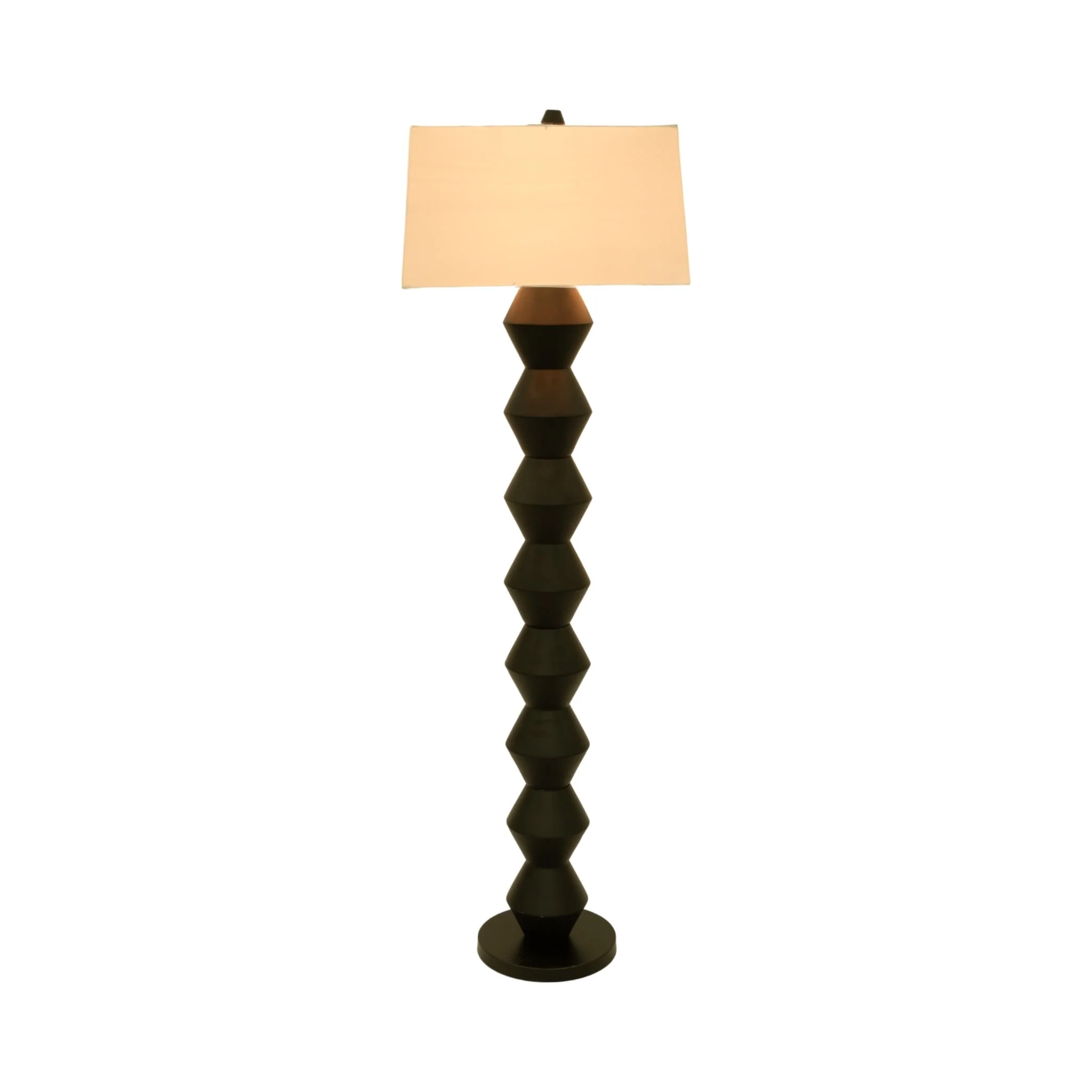 69" Stacked Totem Lamp, Black - Image 2