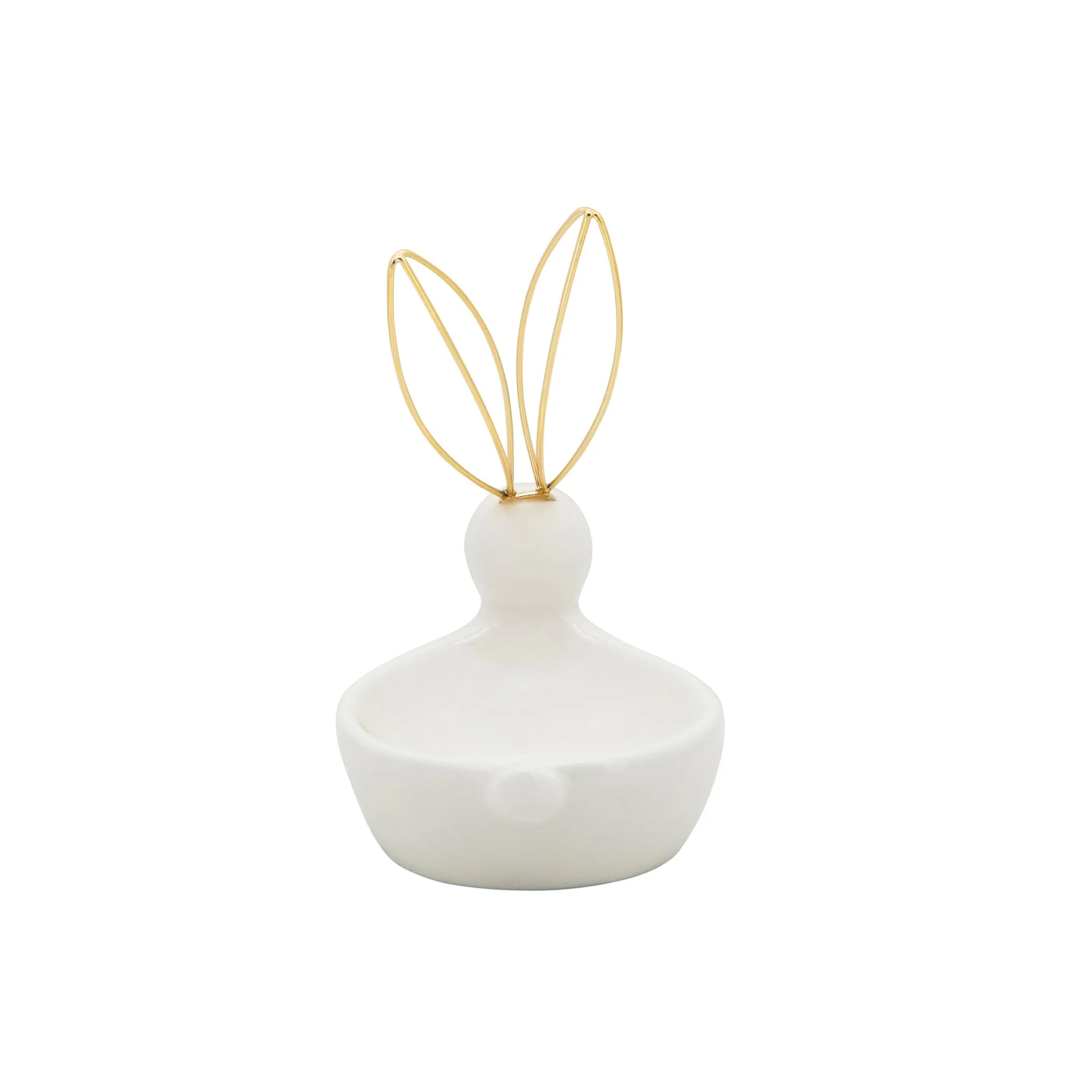 6"h Bunny Trinket Tray, White - Image 3