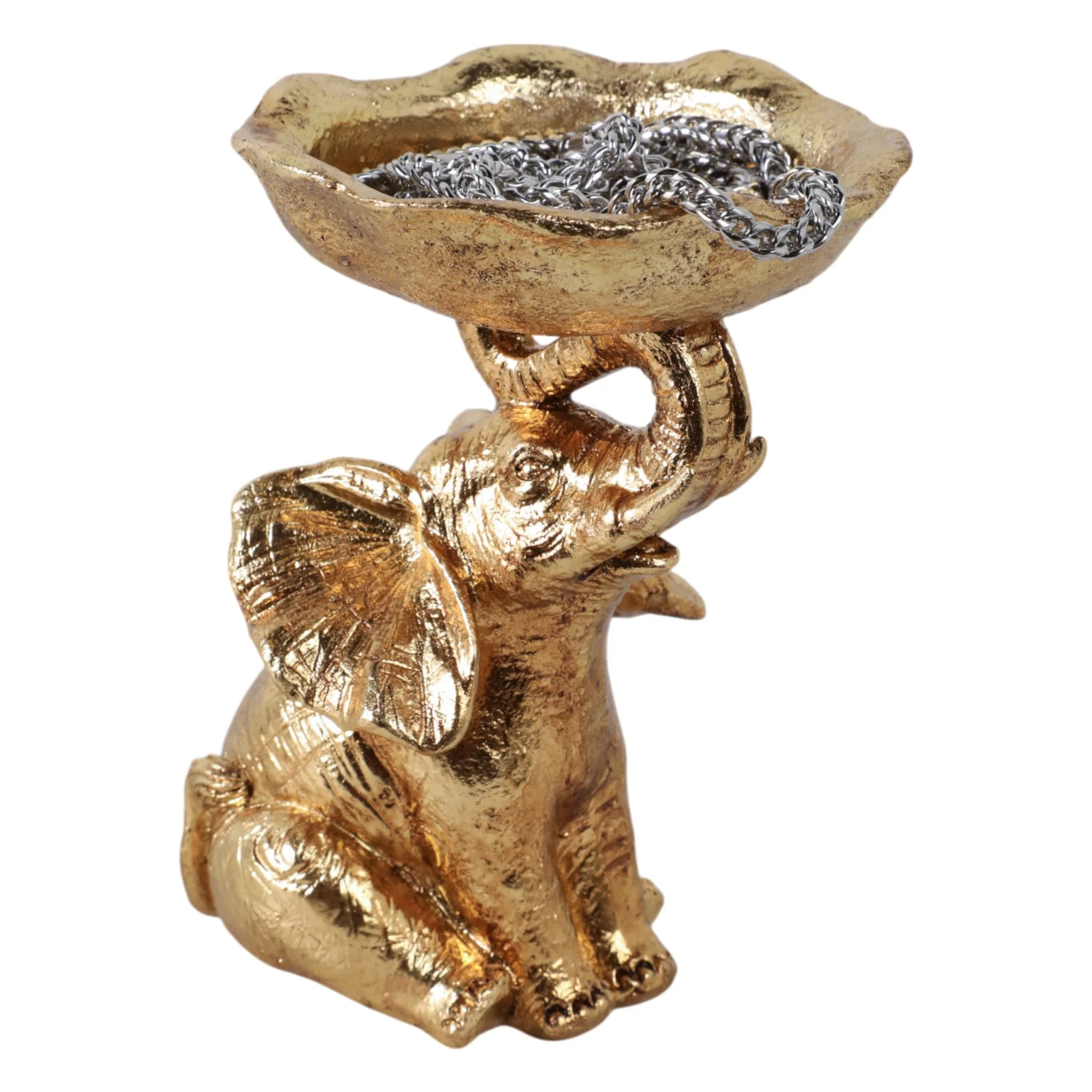 6x5" Bowl On Elephant Trunk, Gold - Image 2