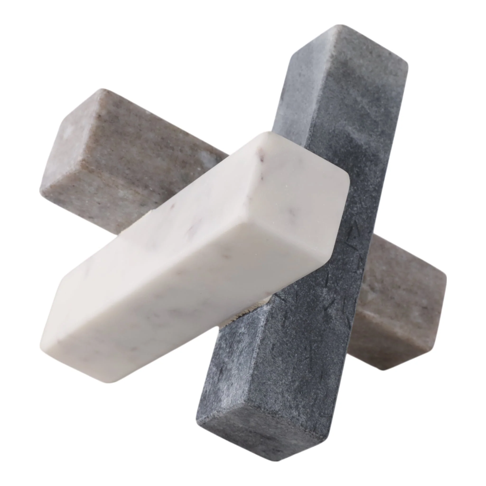 6x6" Marble Abstract Jack, Multi - Image 2