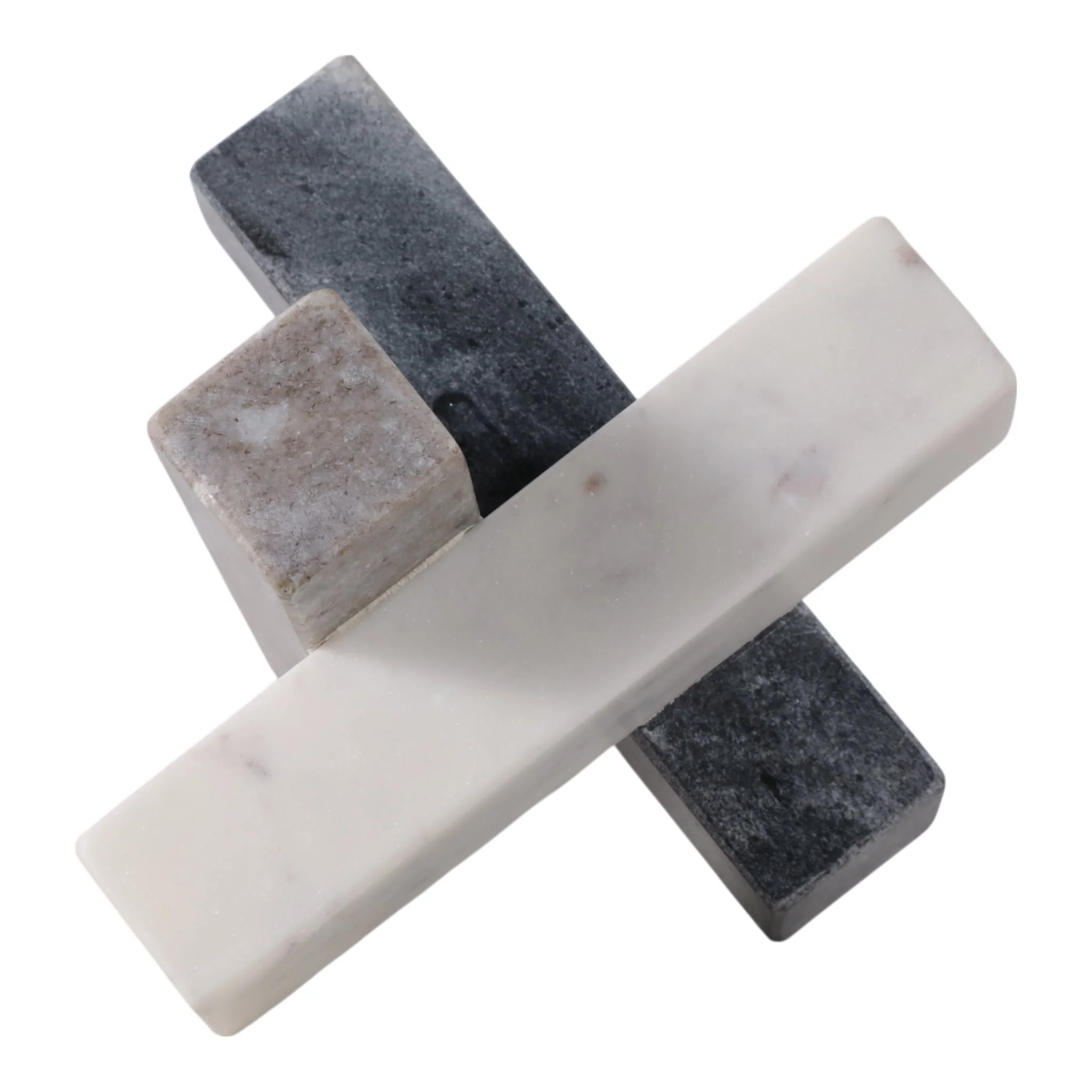 6x6" Marble Abstract Jack, Multi - Image 3