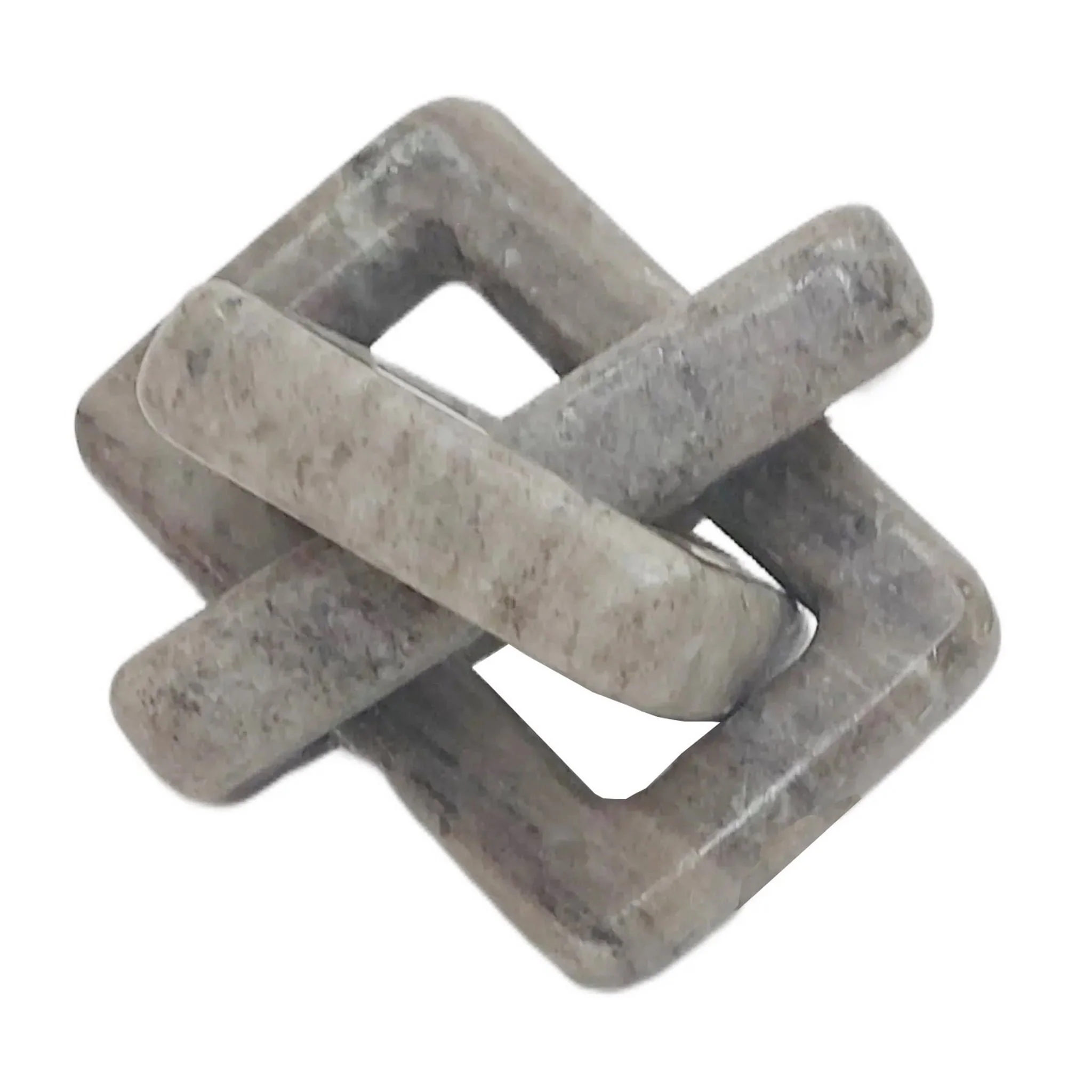 6x6" Morchana Marble Geo Knot, Beige - Image 3