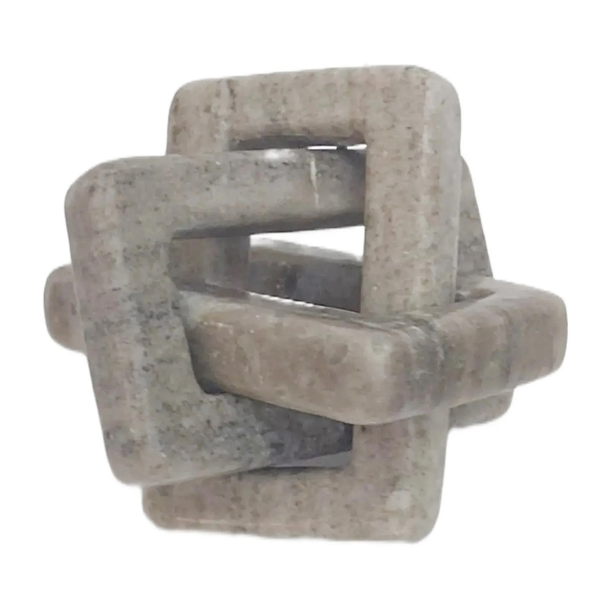 6x6" Morchana Marble Geo Knot, Beige - Image 7
