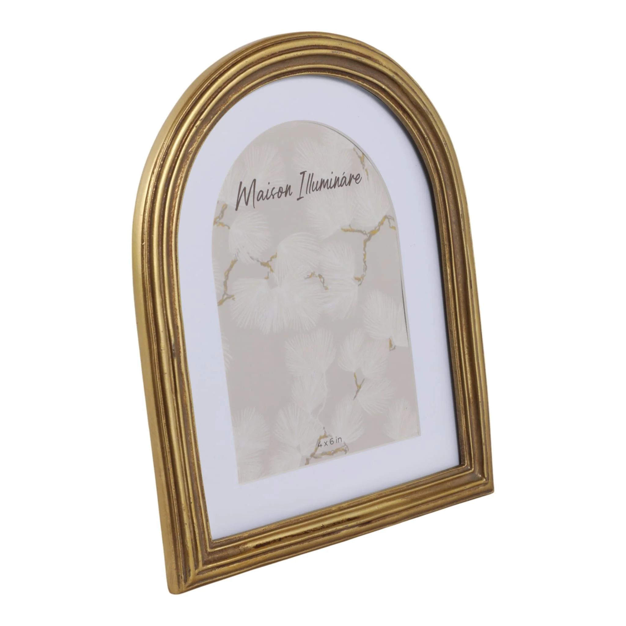 6x8 Photo Frame Matted To 4x6 Layered Arch, Gold - Image 2