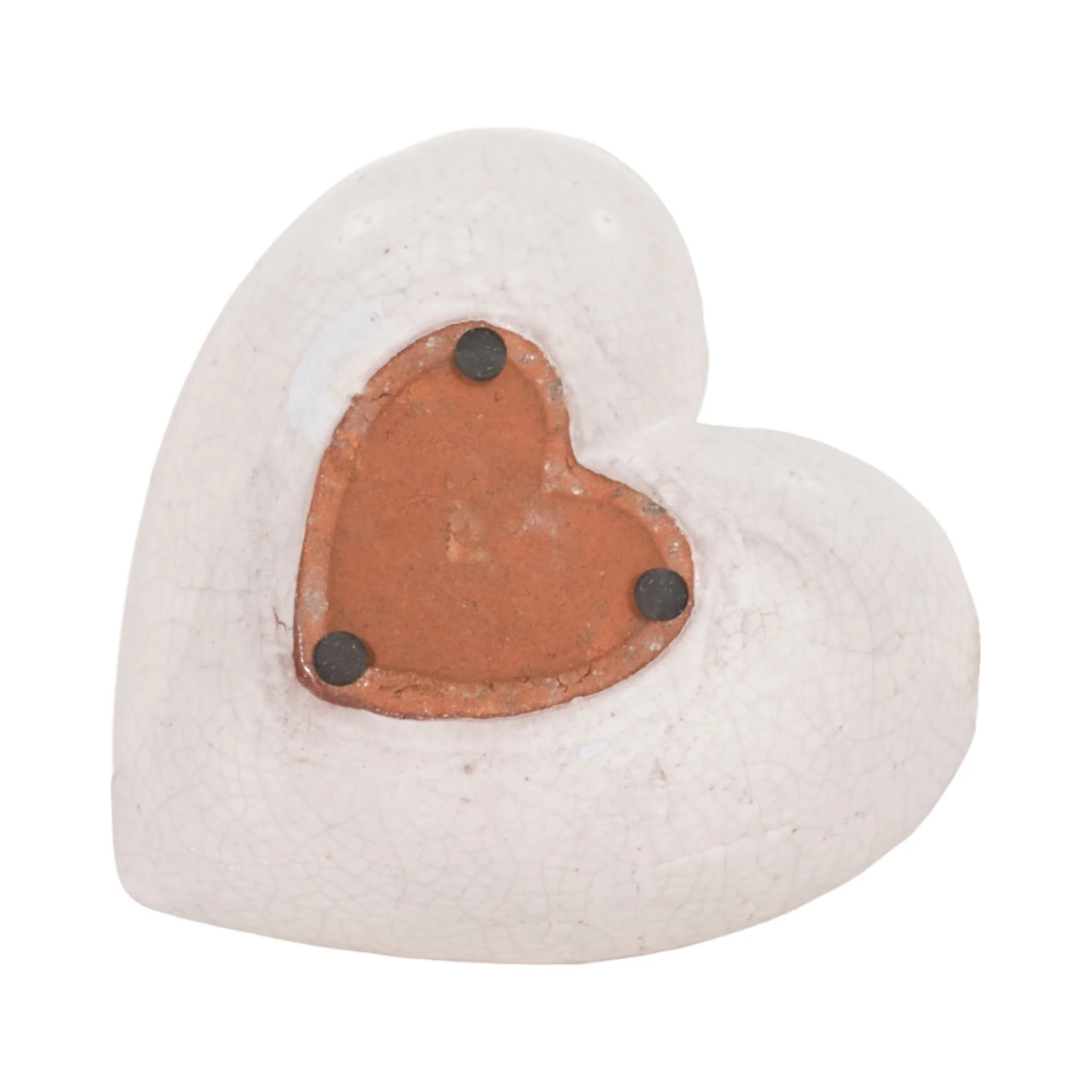7" 11 Oz Sandalwood Heart Candle, White - Image 8