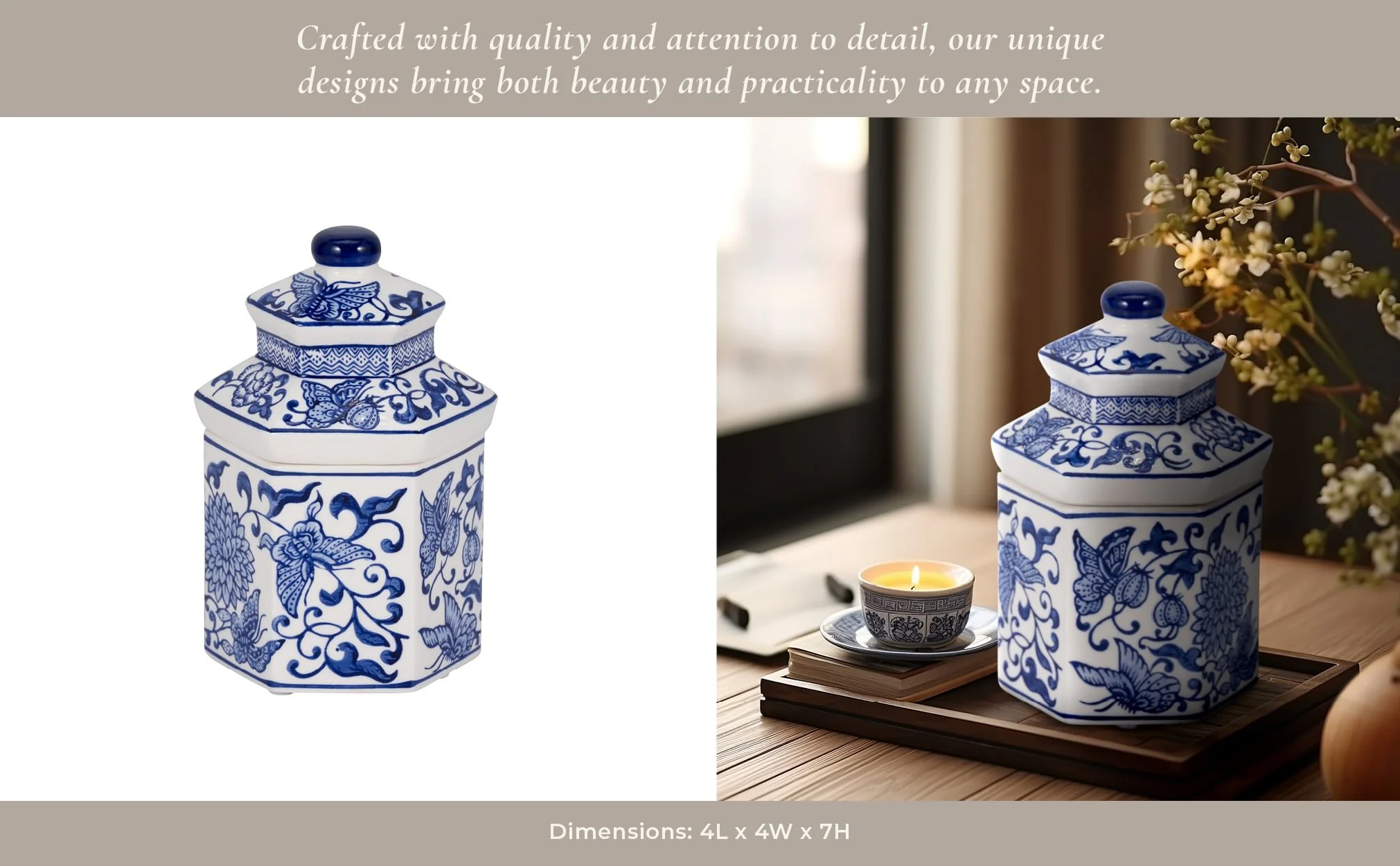 7" 6oz Sandalwood Myrrh Chinoiserie Cndle,blu/wht - Image 11