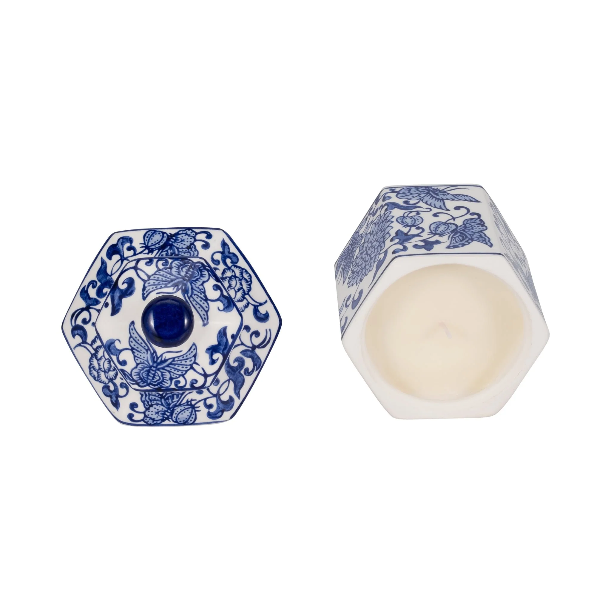 7" 6oz Sandalwood Myrrh Chinoiserie Cndle,blu/wht - Image 6