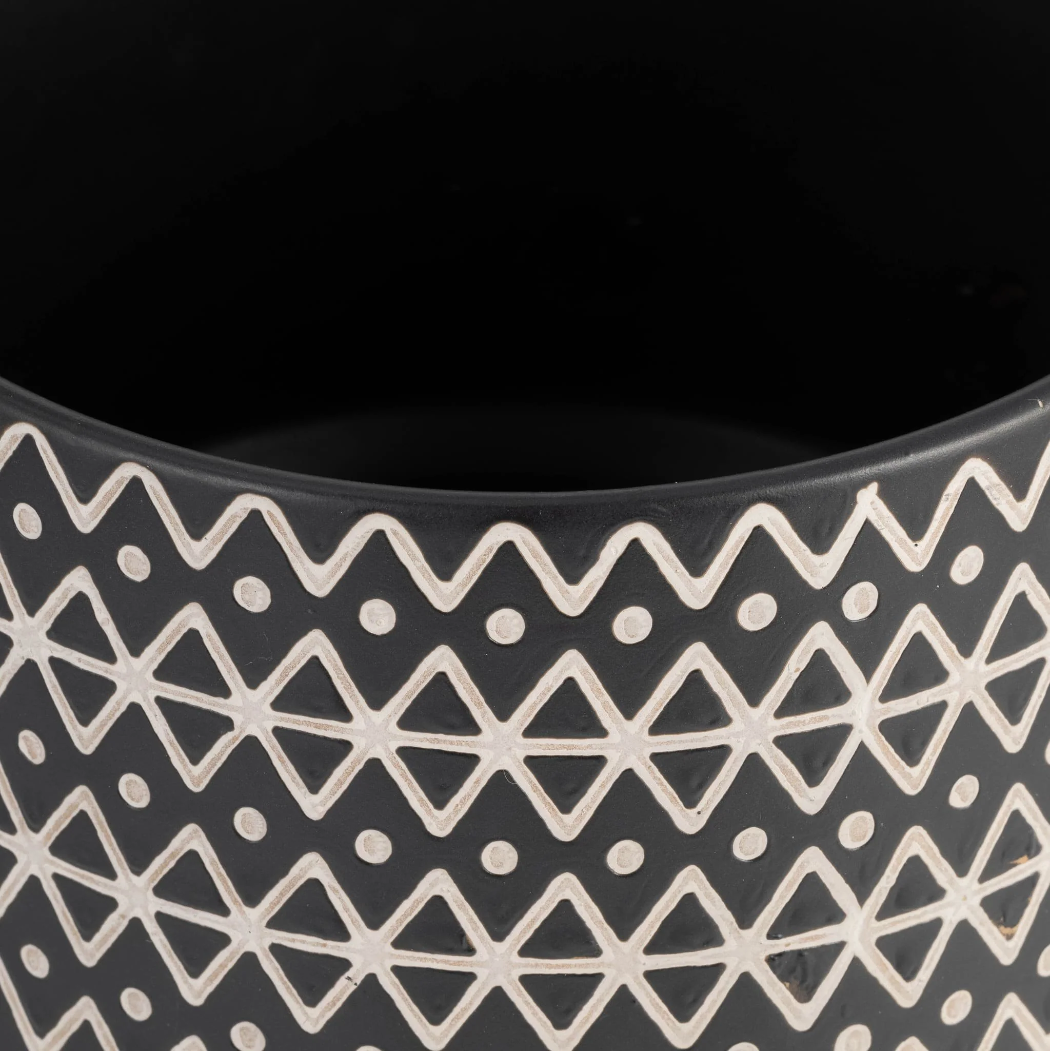 7" Abstract  Planter On Stand, Black - Image 5