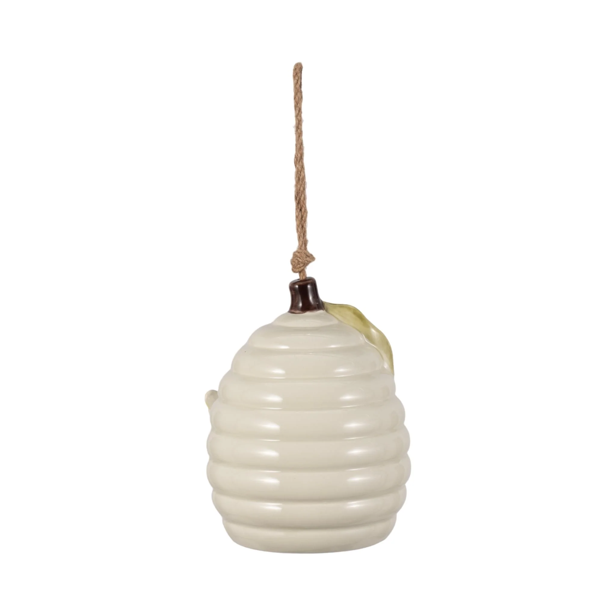 7" Beehive Bird Feeder, Ivory - Image 4