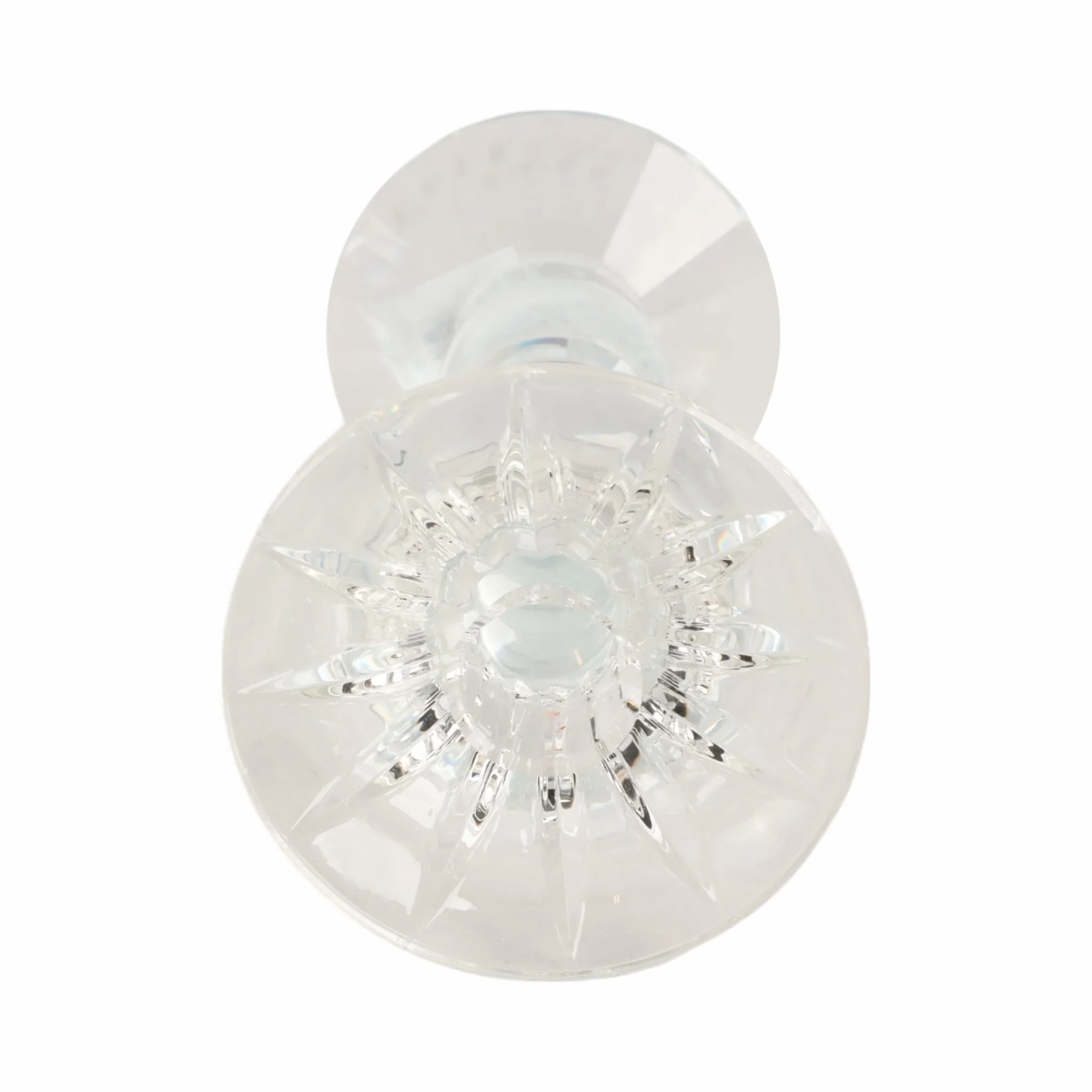 7" Bubble Crystal Candle Holder W/ Taper, Clear - Image 4