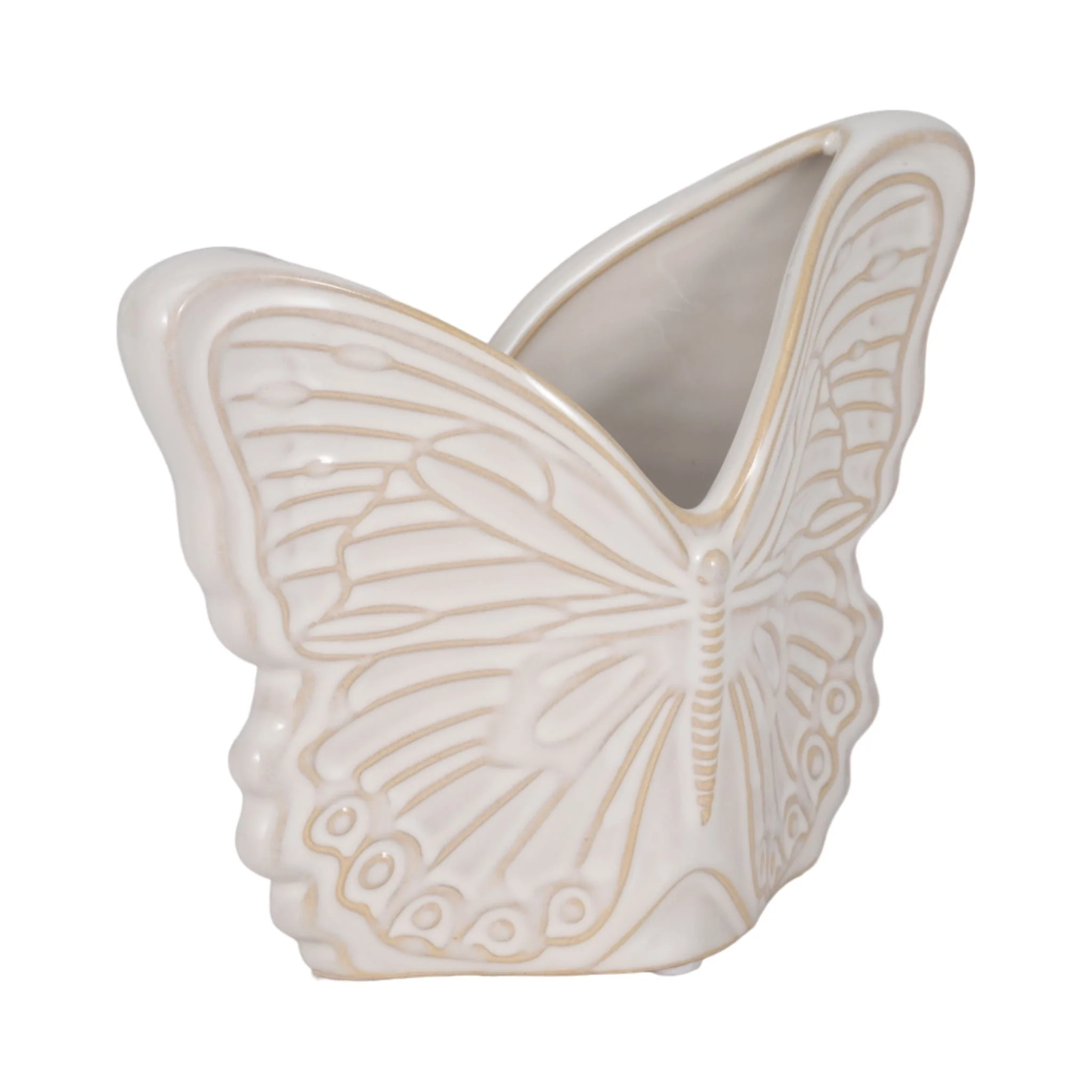 7" Butterfly Planter, Ivory - Image 2