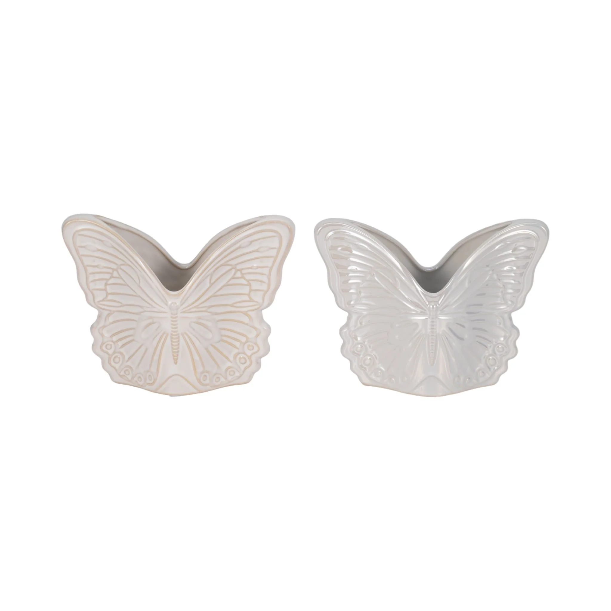 7" Butterfly Planter, Ivory - Image 7