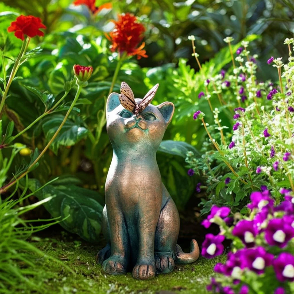 7" Cat With Butterfly On Nose, Multi - Image 11