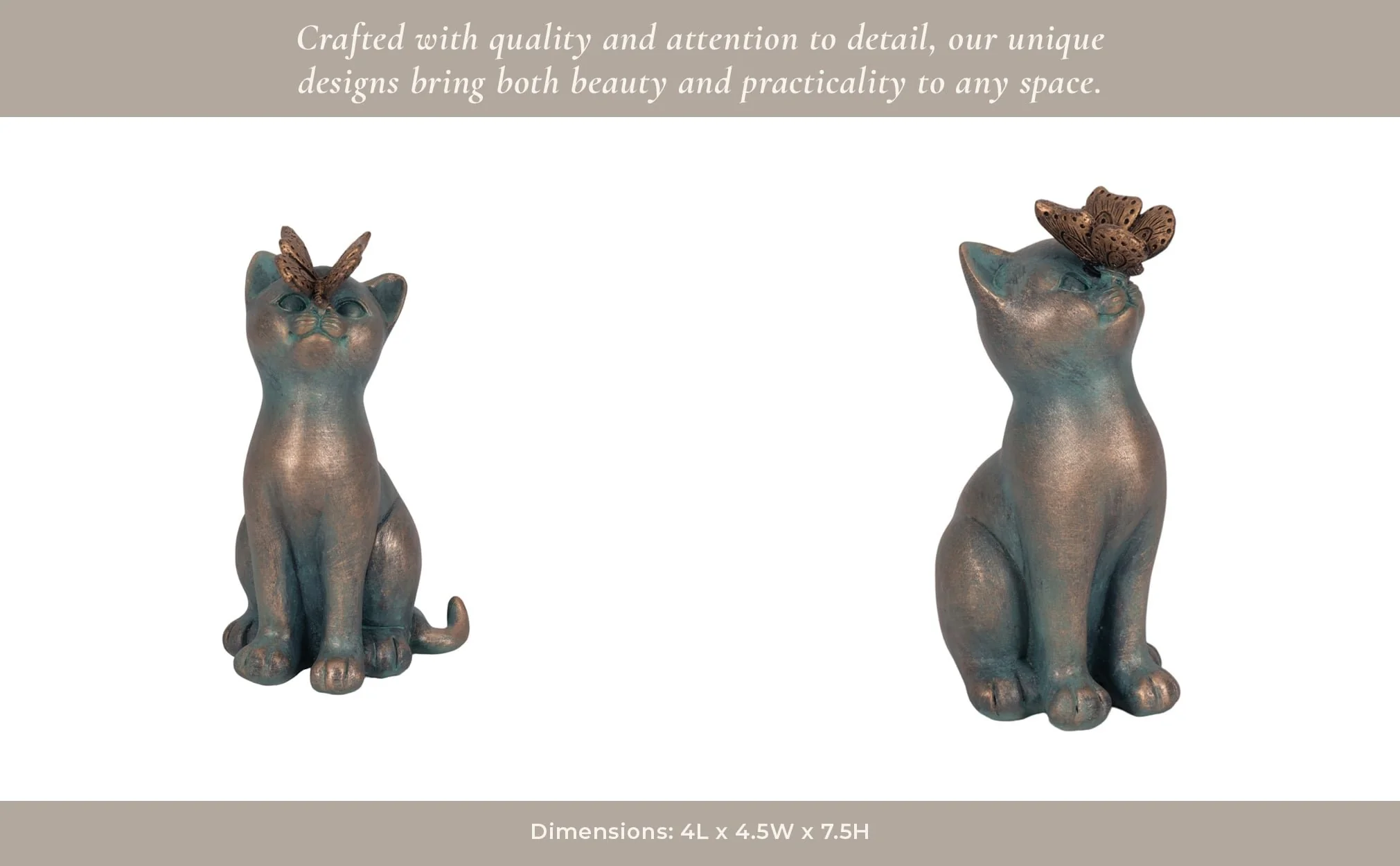 7" Cat With Butterfly On Nose, Multi - Image 12