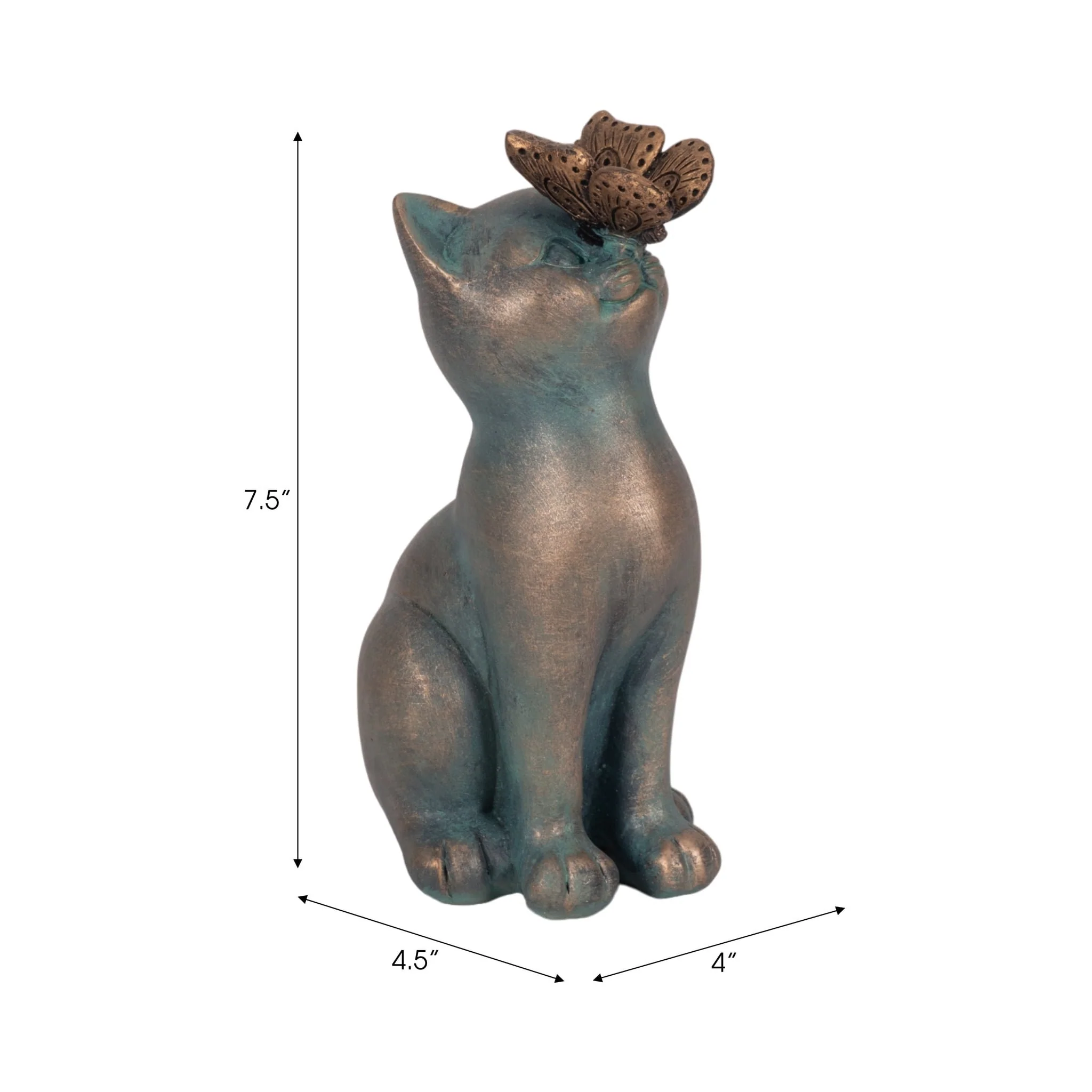 7" Cat With Butterfly On Nose, Multi - Image 8