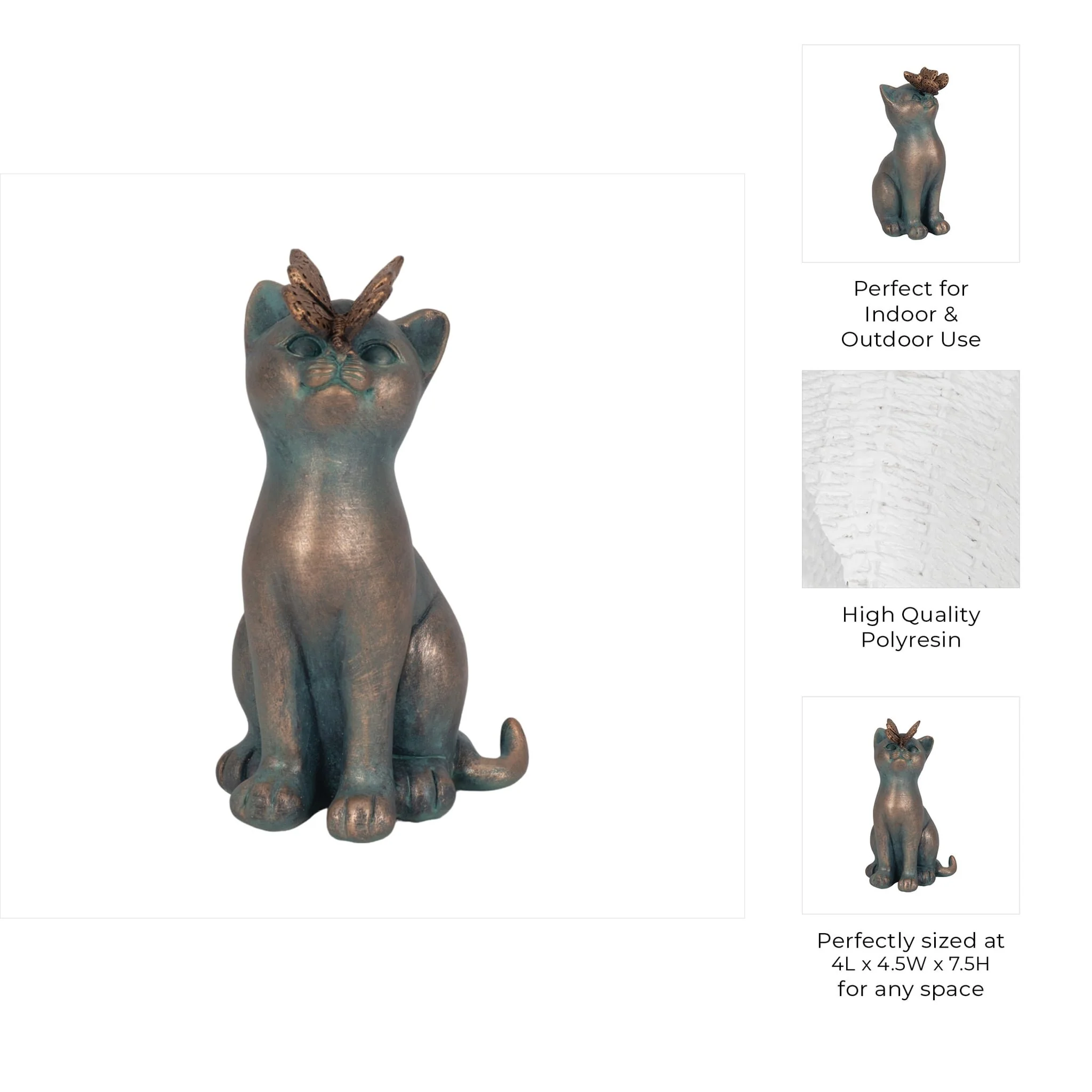 7" Cat With Butterfly On Nose, Multi - Image 9