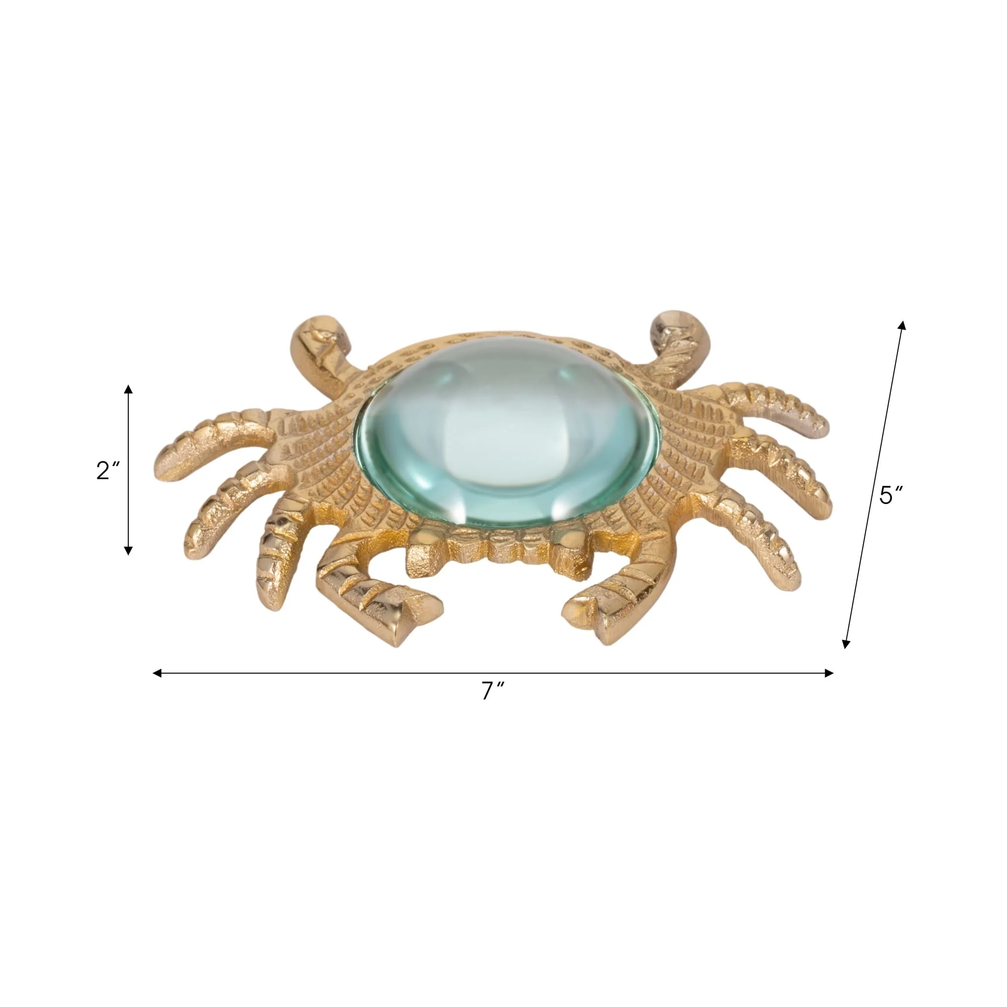 7" Crab Magnifying Glass, Gold - Image 7