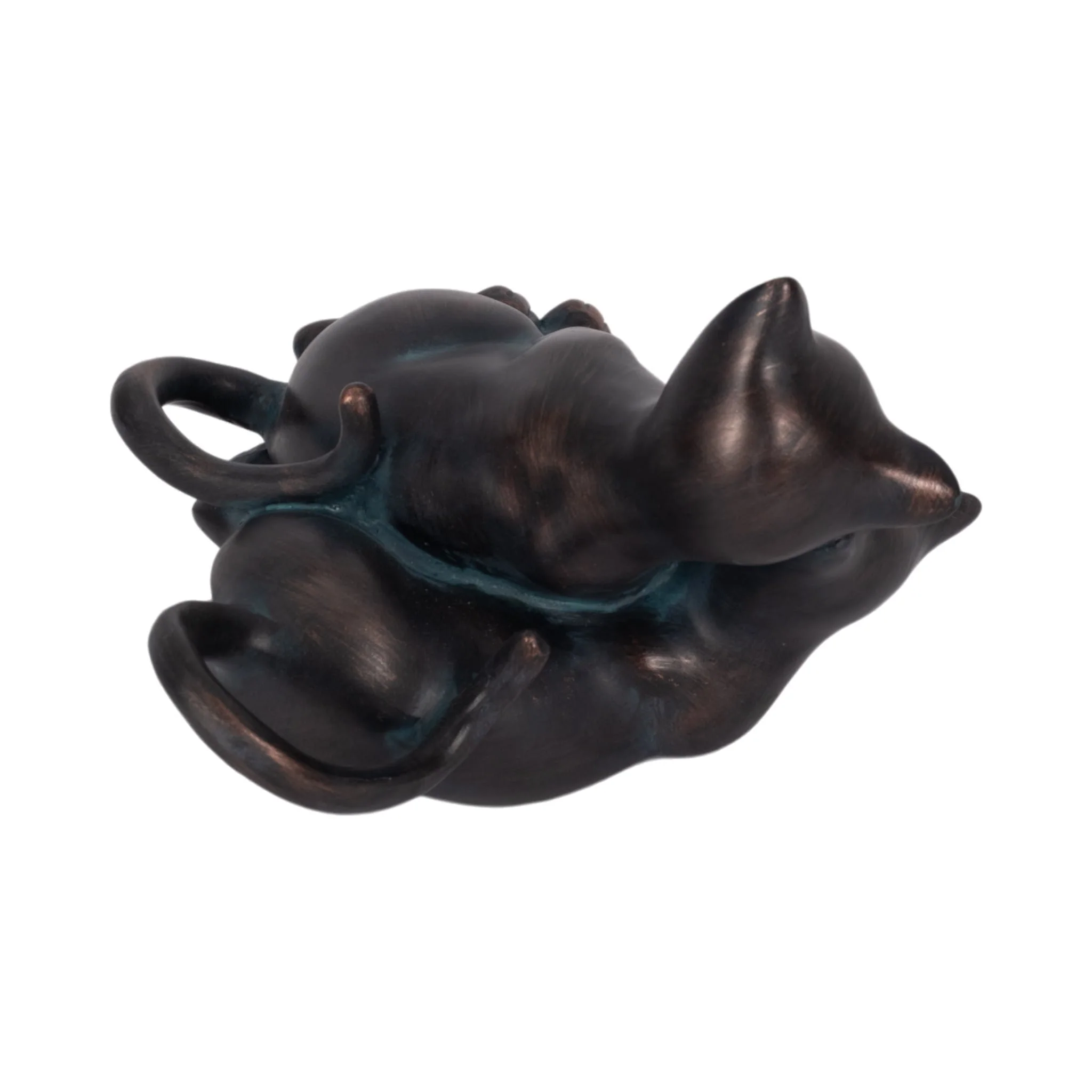 7" Cuddling Cats, Bronze - Image 5