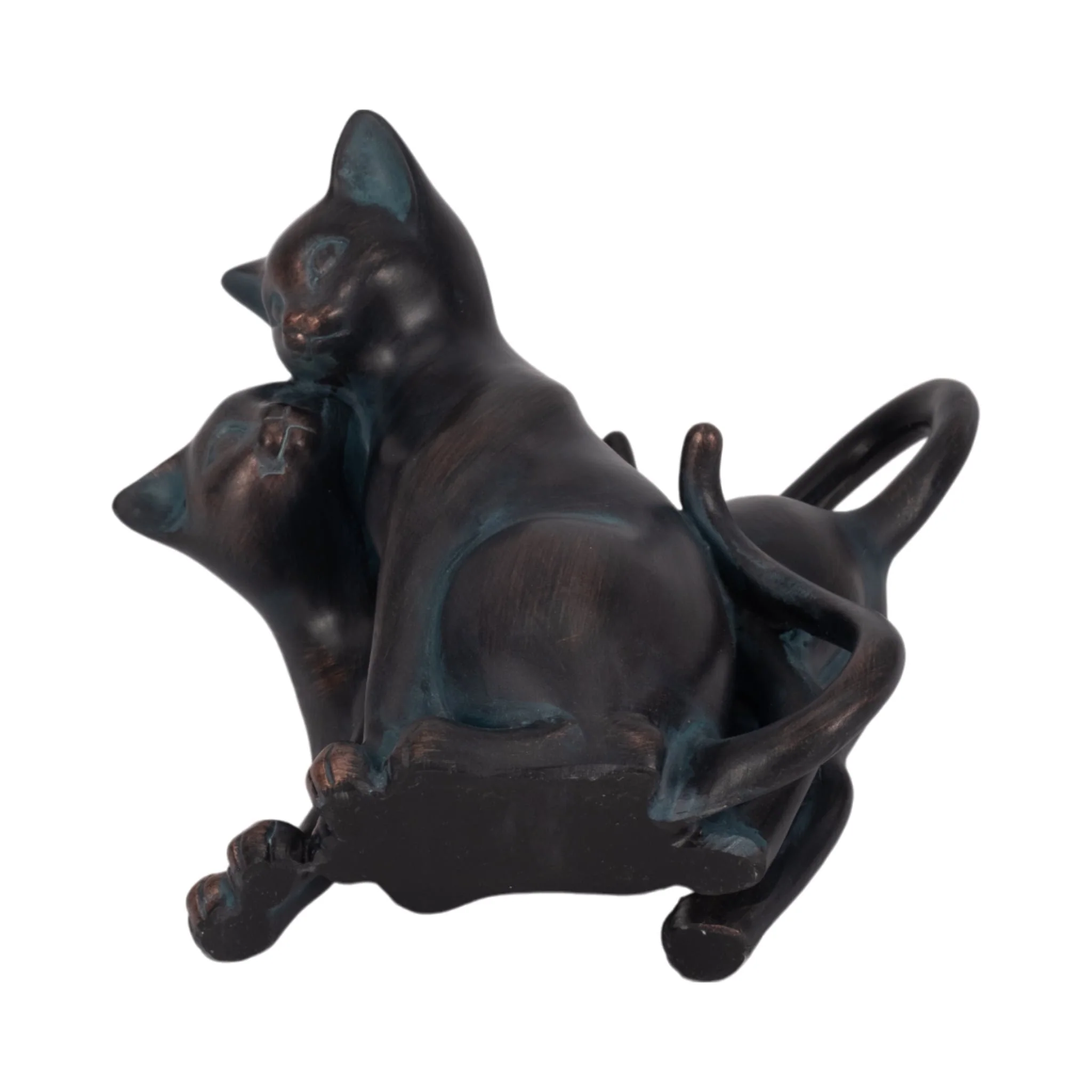 7" Cuddling Cats, Bronze - Image 6
