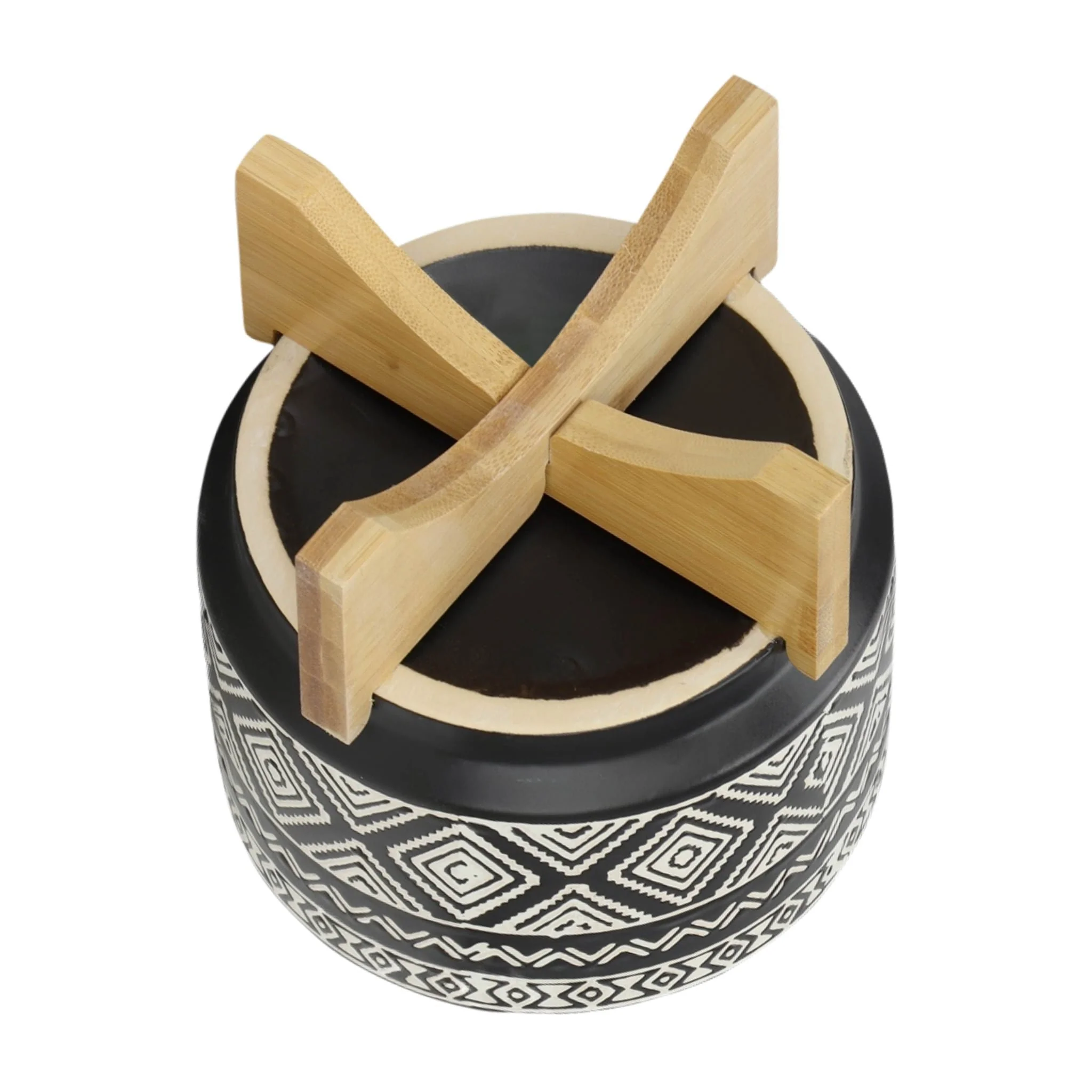 7" Diamond Planter On Stand, Black - Image 6