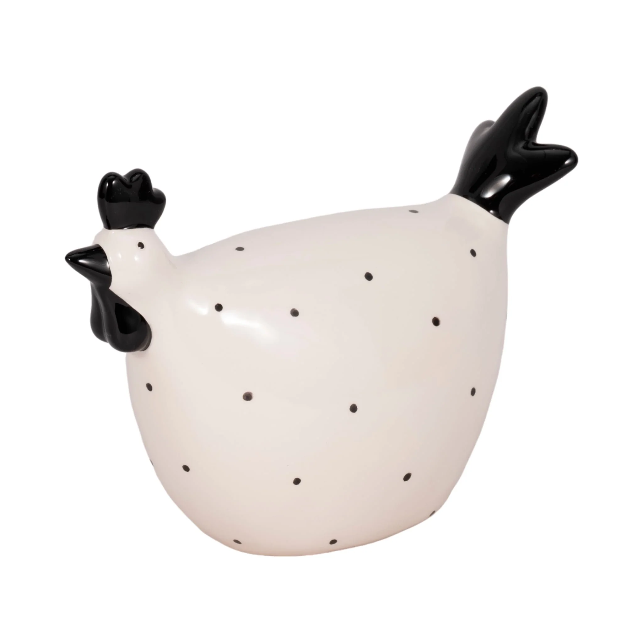 7" Dotted Rooster, White/black - Image 2