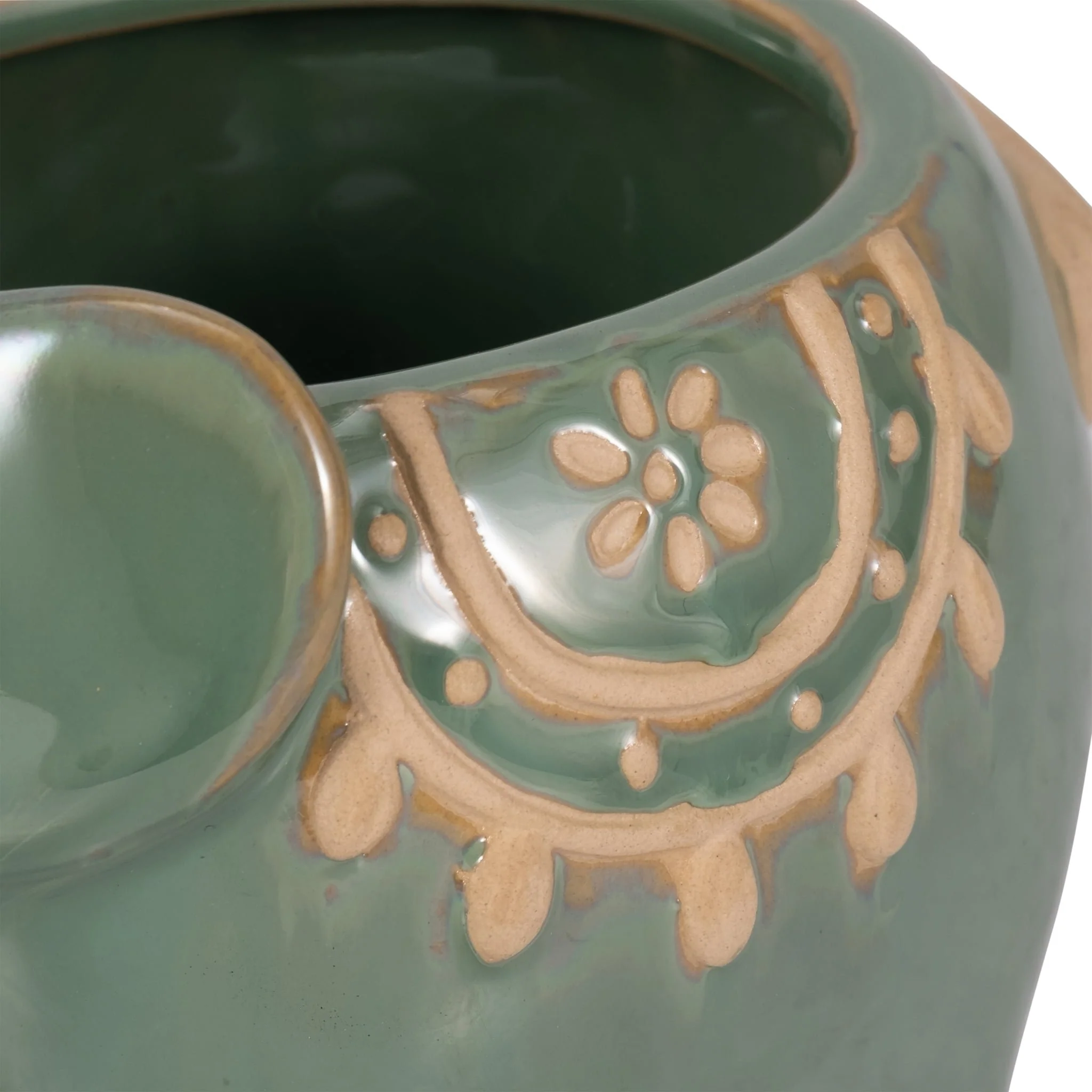 7" Elephant Planter, Green - Image 6