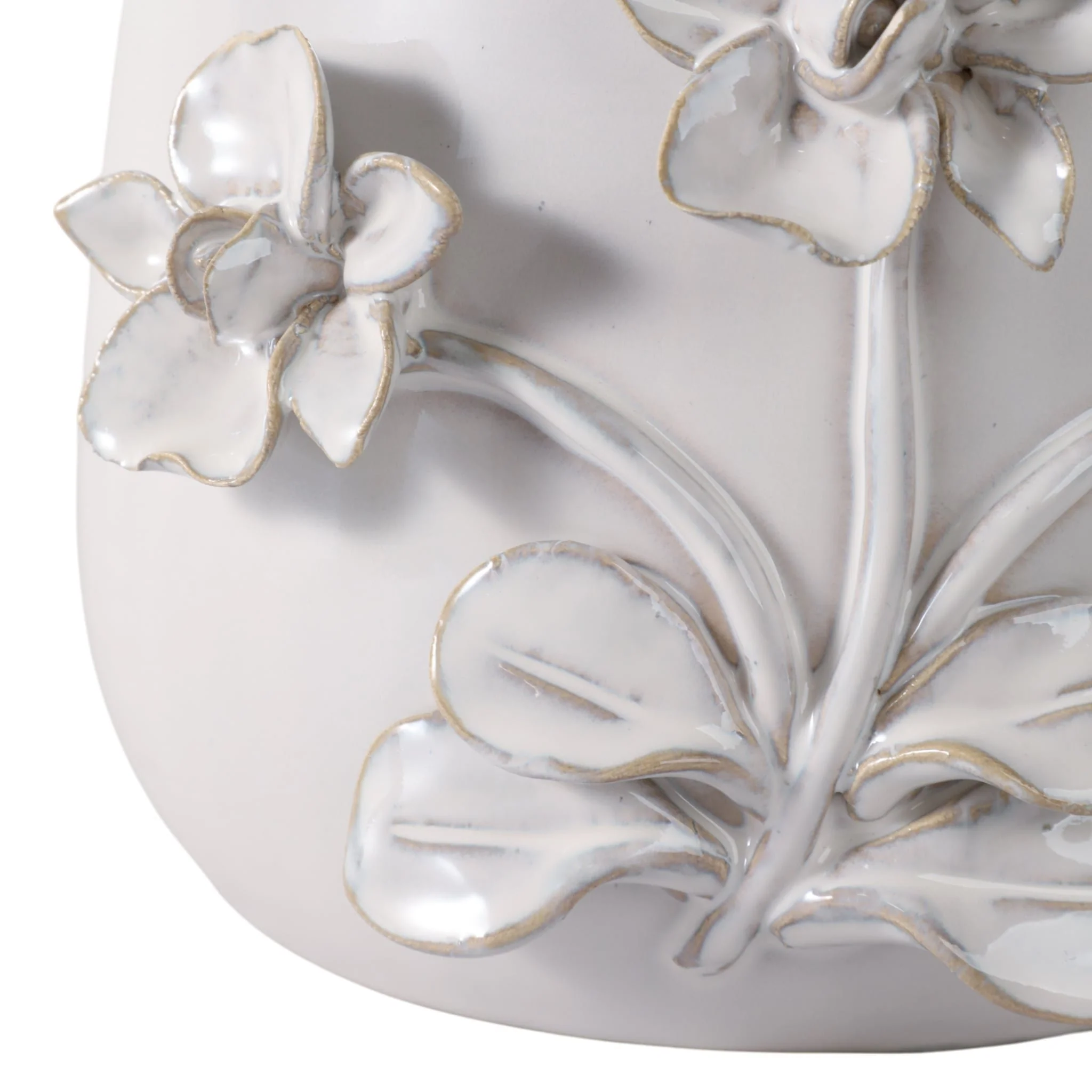 7" Flower Applique Planter, Ivory - Image 2
