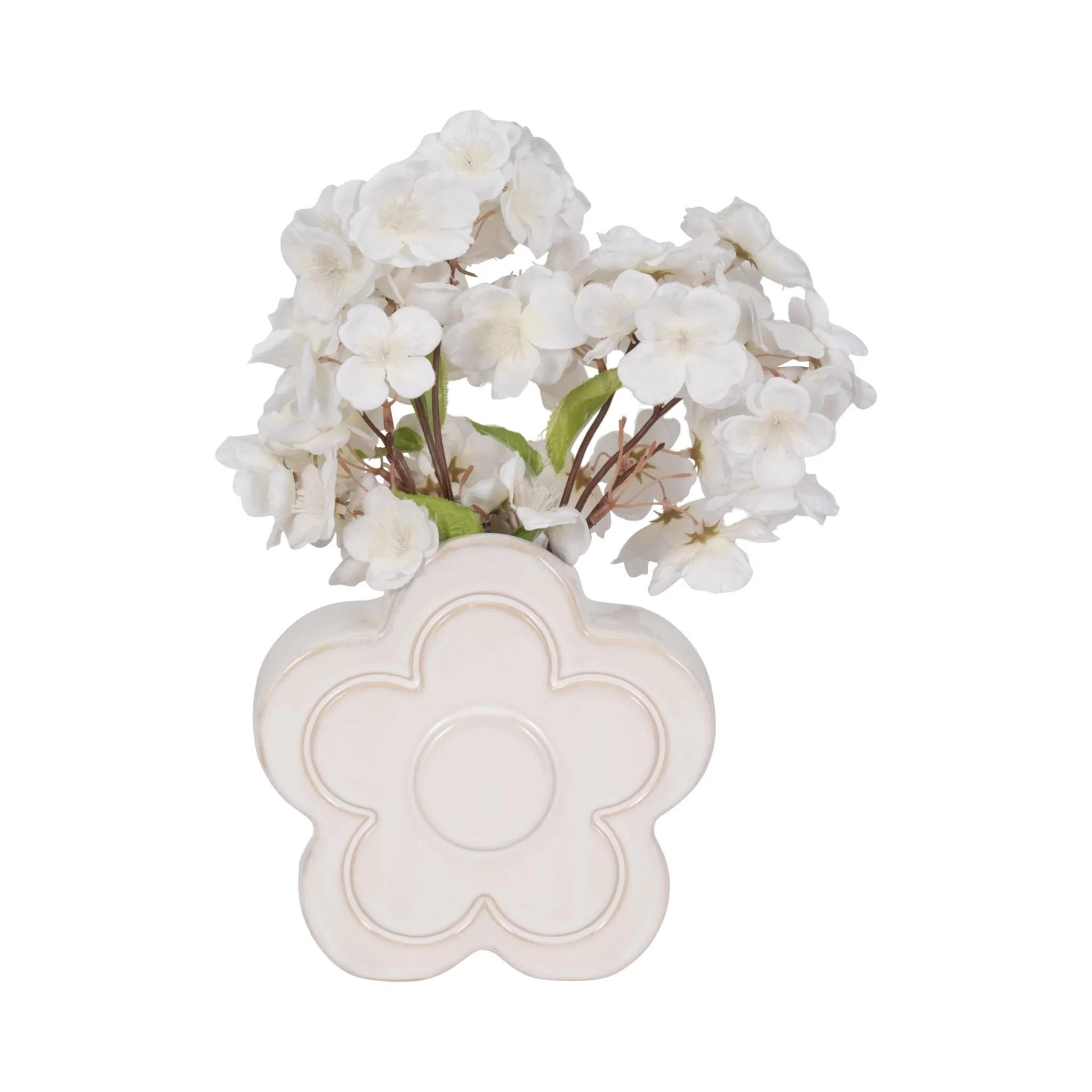 7" Flower Power Object Vase, Ivory - Image 2