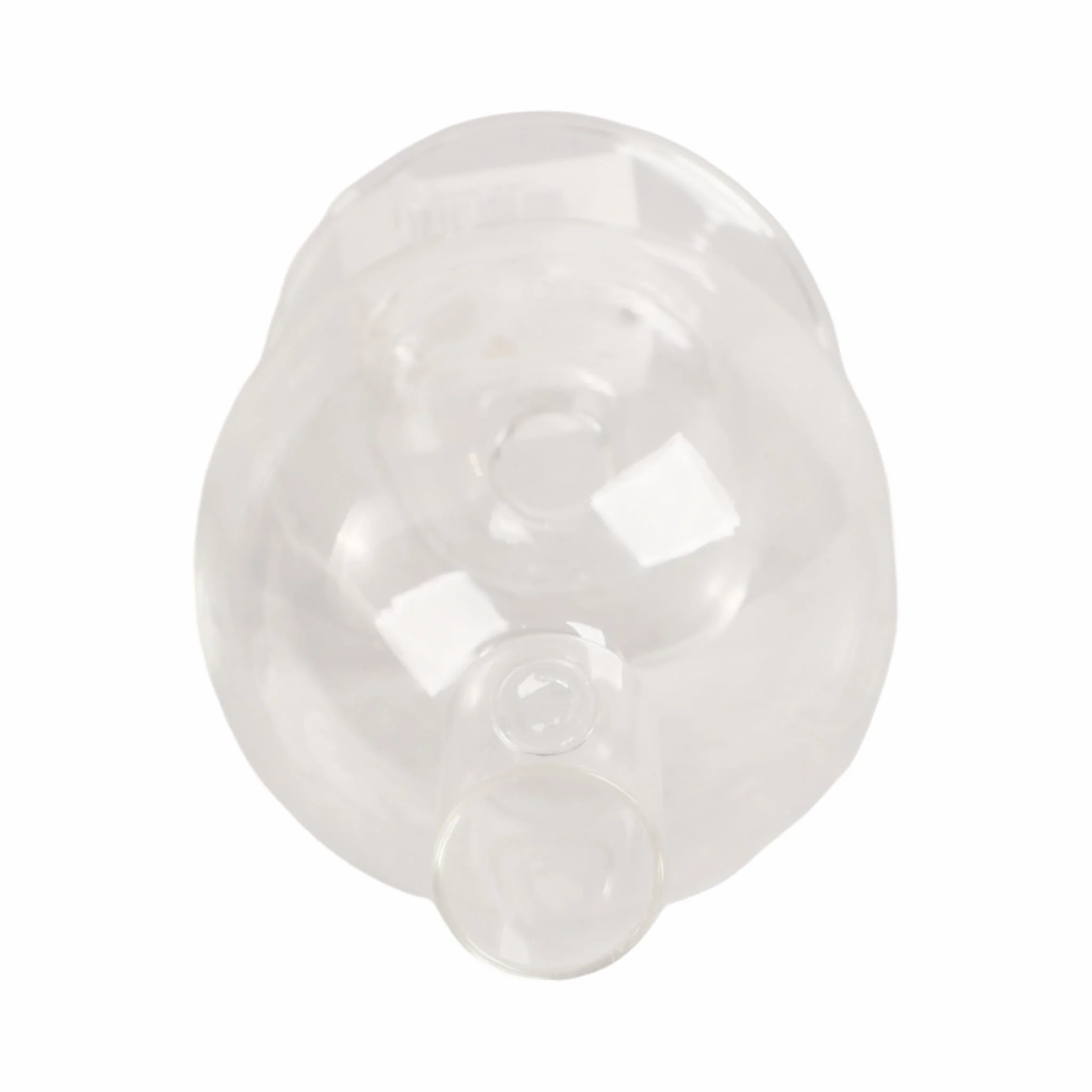 7" Glass Bubble Taper Candle Holder, Clear - Image 2