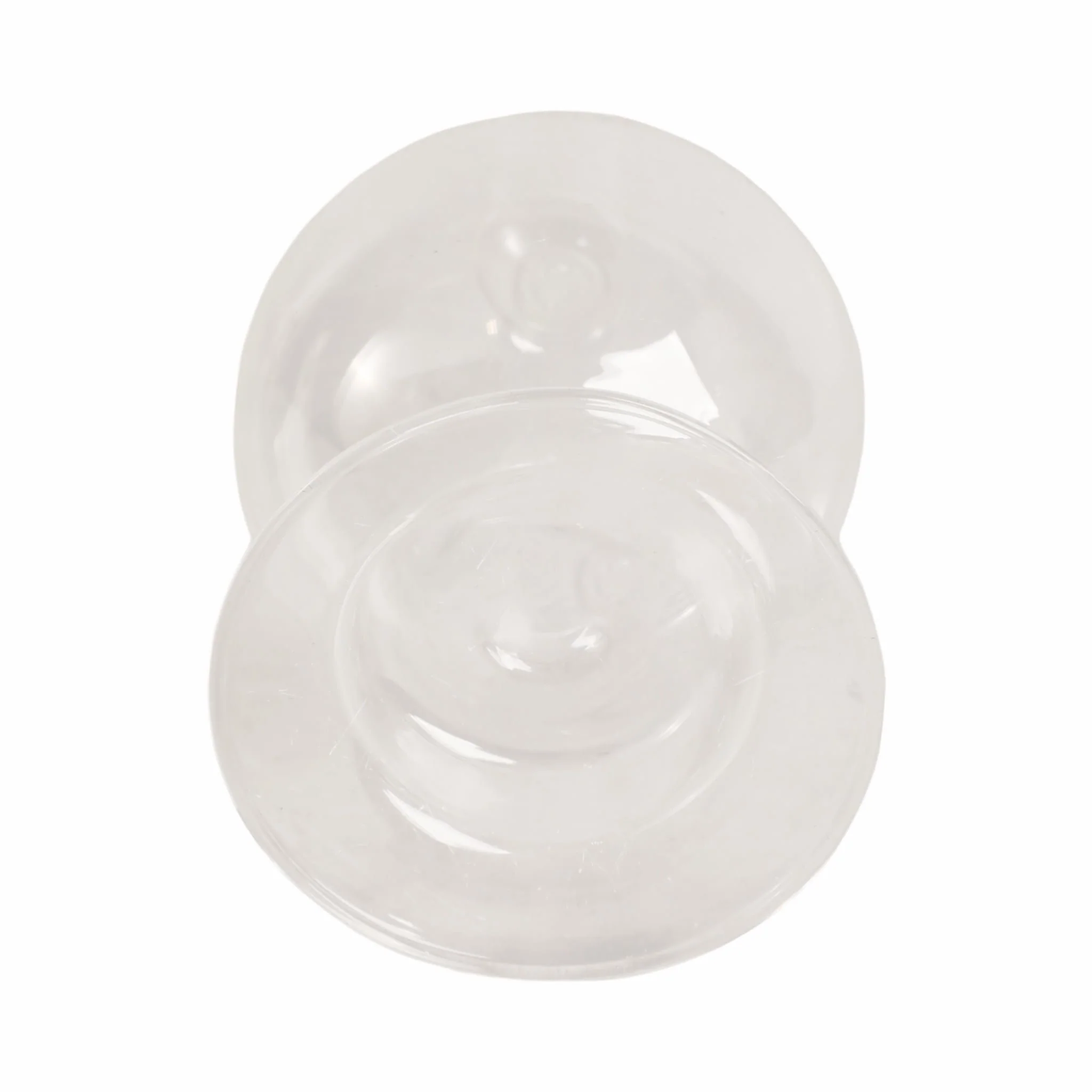 7" Glass Bubble Taper Candle Holder, Clear - Image 3