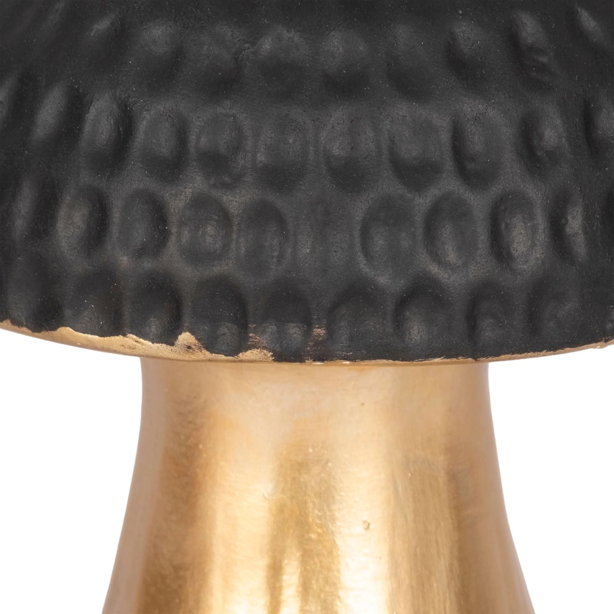 7" Hammered Top Mushroom, Black/gold - Image 3