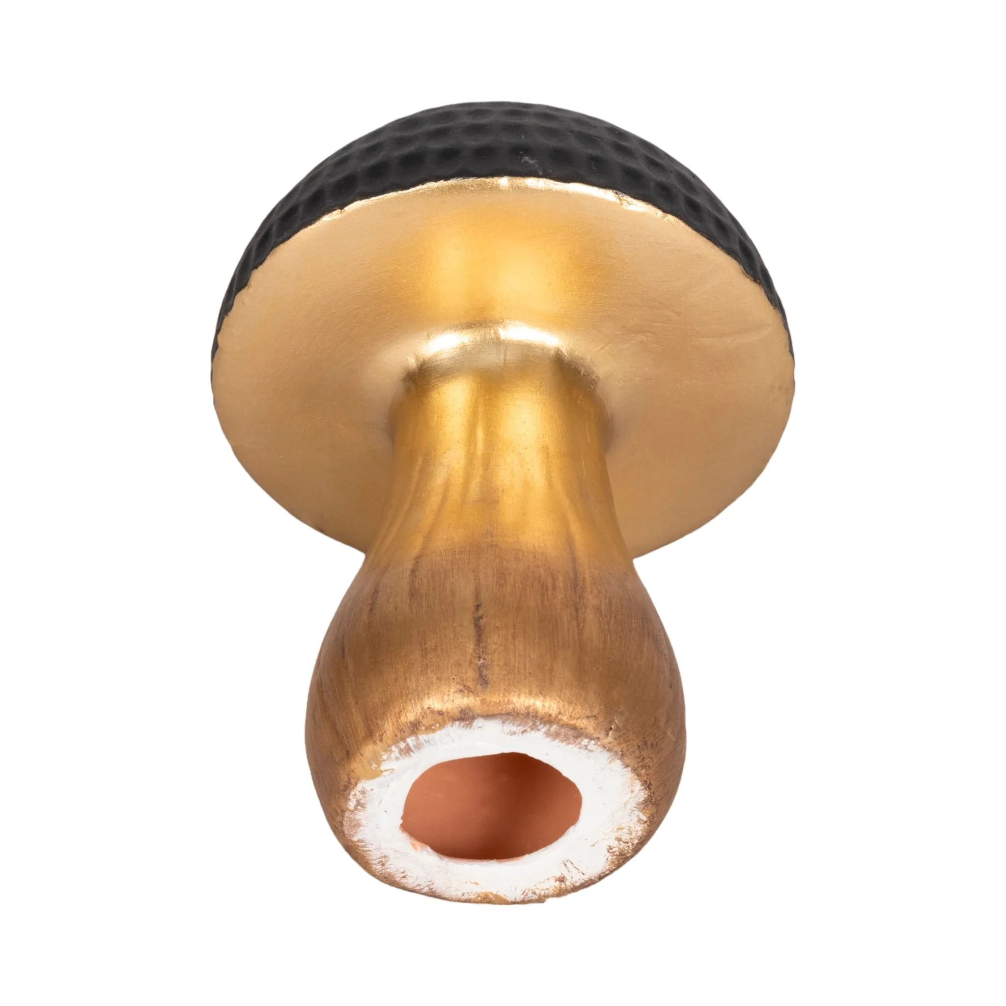 7" Hammered Top Mushroom, Black/gold - Image 5