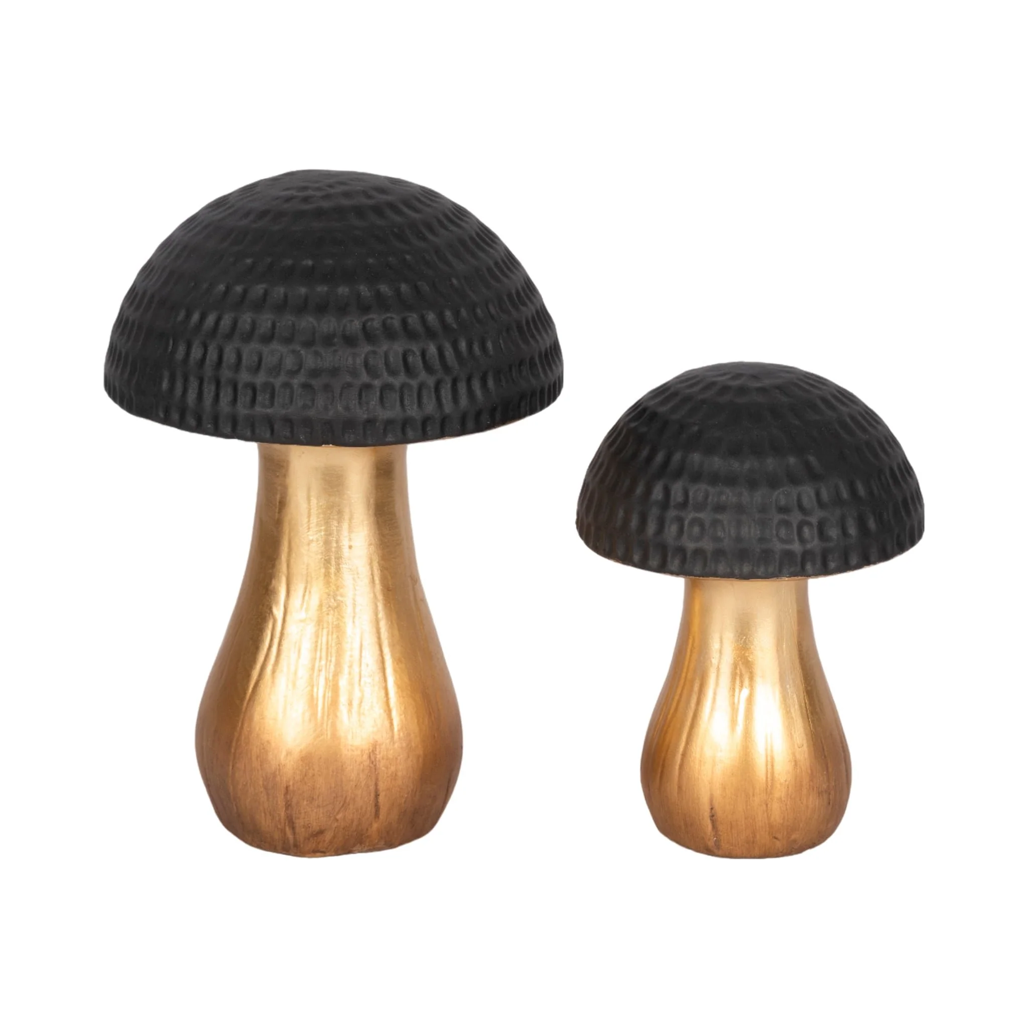 7" Hammered Top Mushroom, Black/gold - Image 6
