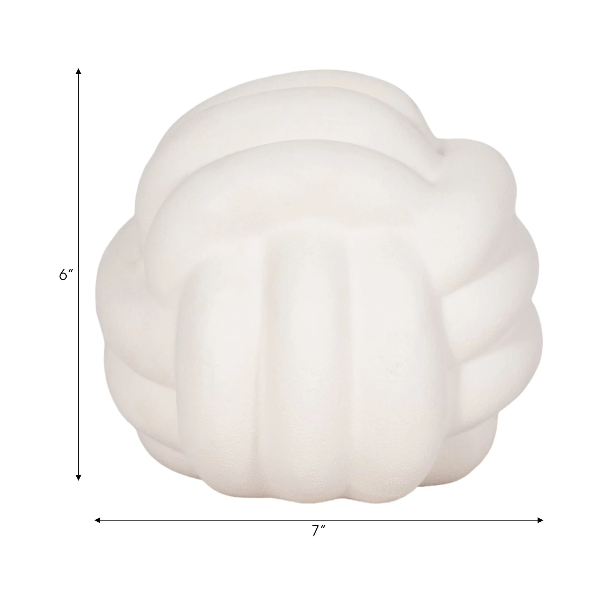7" Knot Orb Rough Texture, White - Image 7